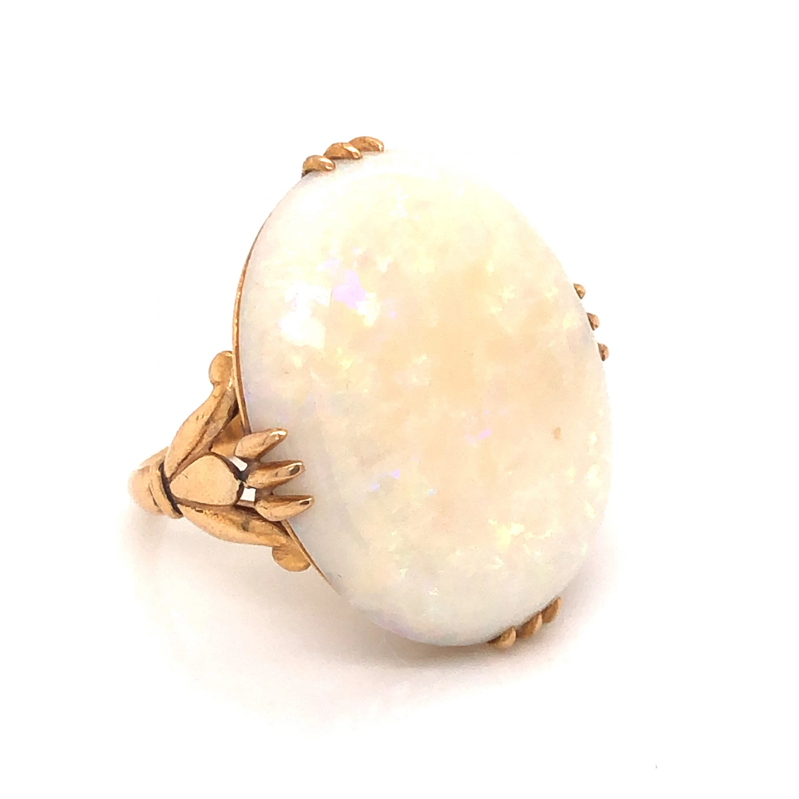 12.92 Vintage Mid-Century Opal Ring in 18k Yellow Gold - Image 3