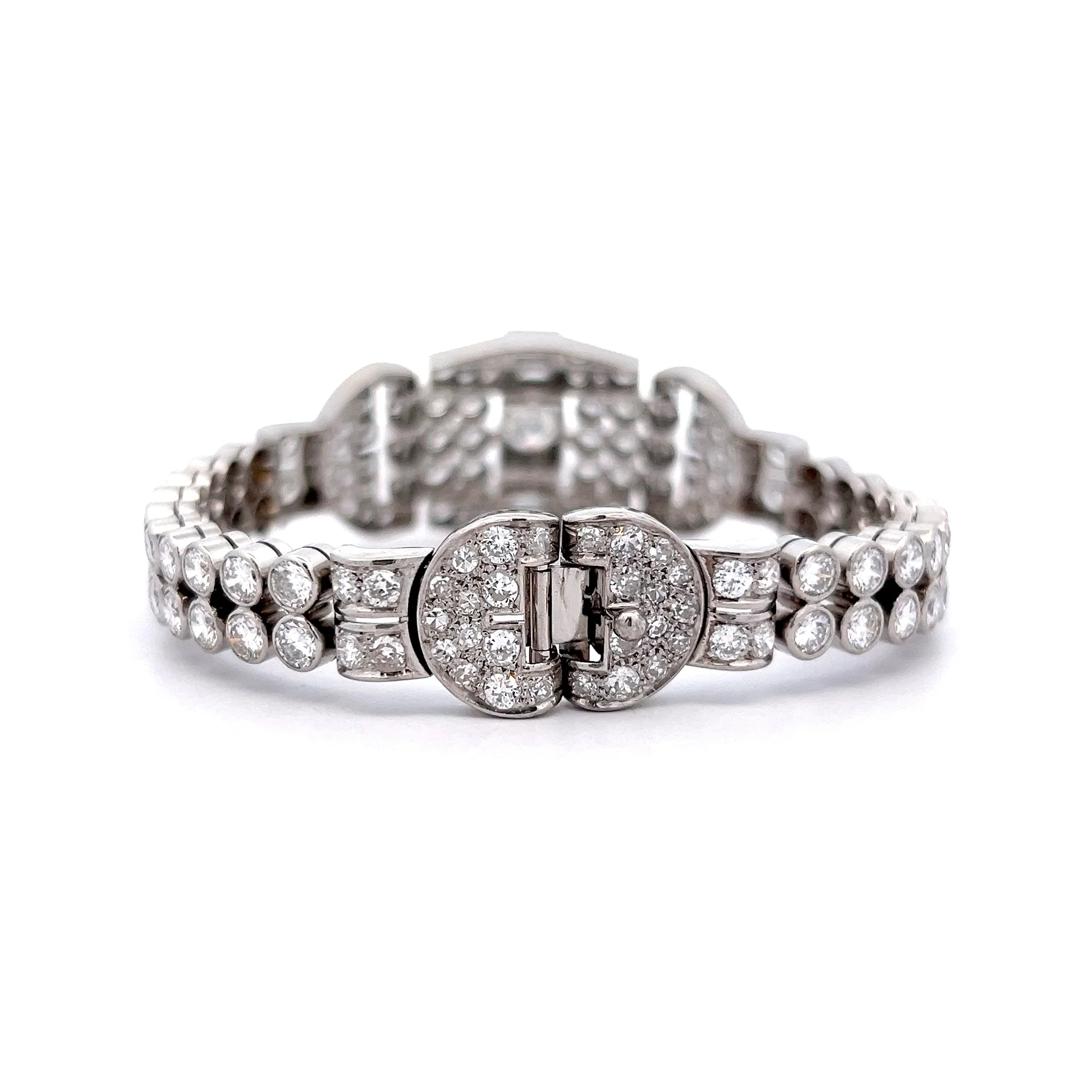 12.96 Vintage 1950s Diamond Bracelet Platinum - Image 3