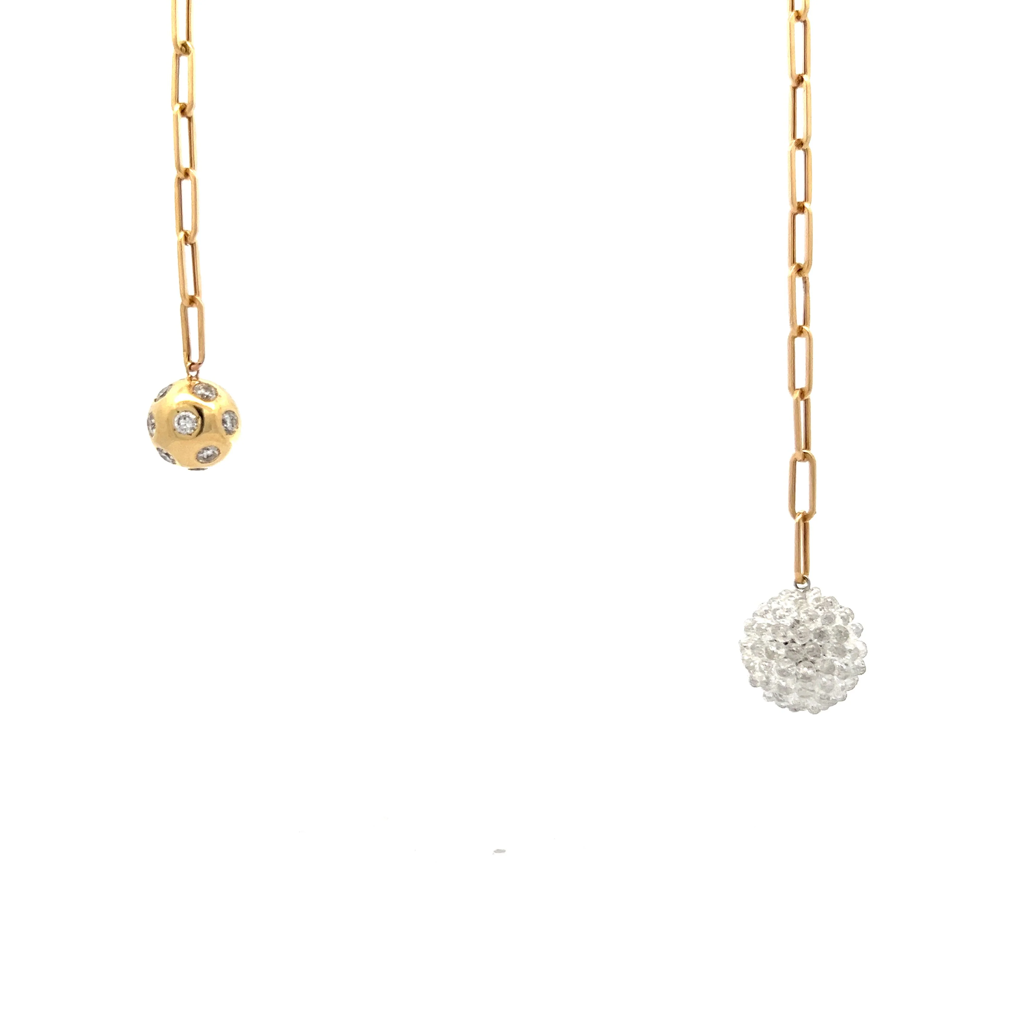 12.97 Diamond Lariat Necklace in 18k Yellow Gold - Image 2