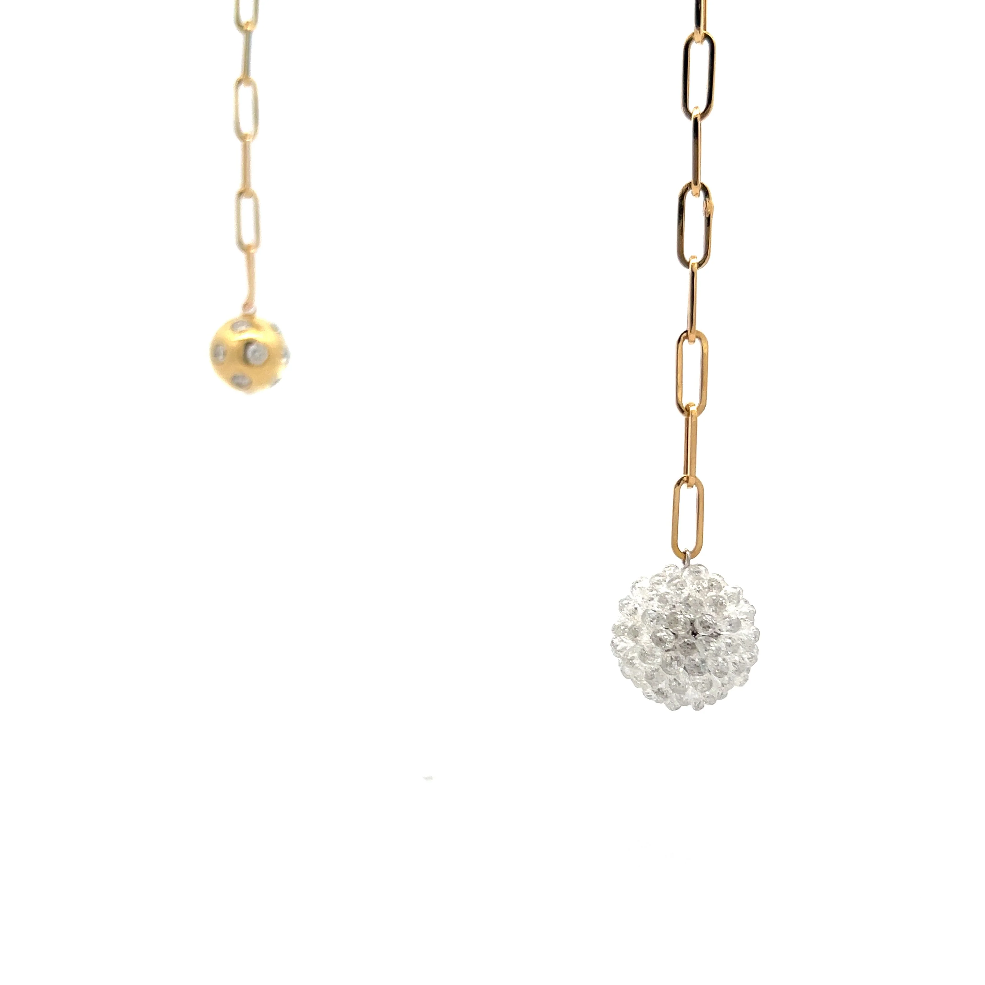 12.97 Diamond Lariat Necklace in 18k Yellow Gold - Image 3