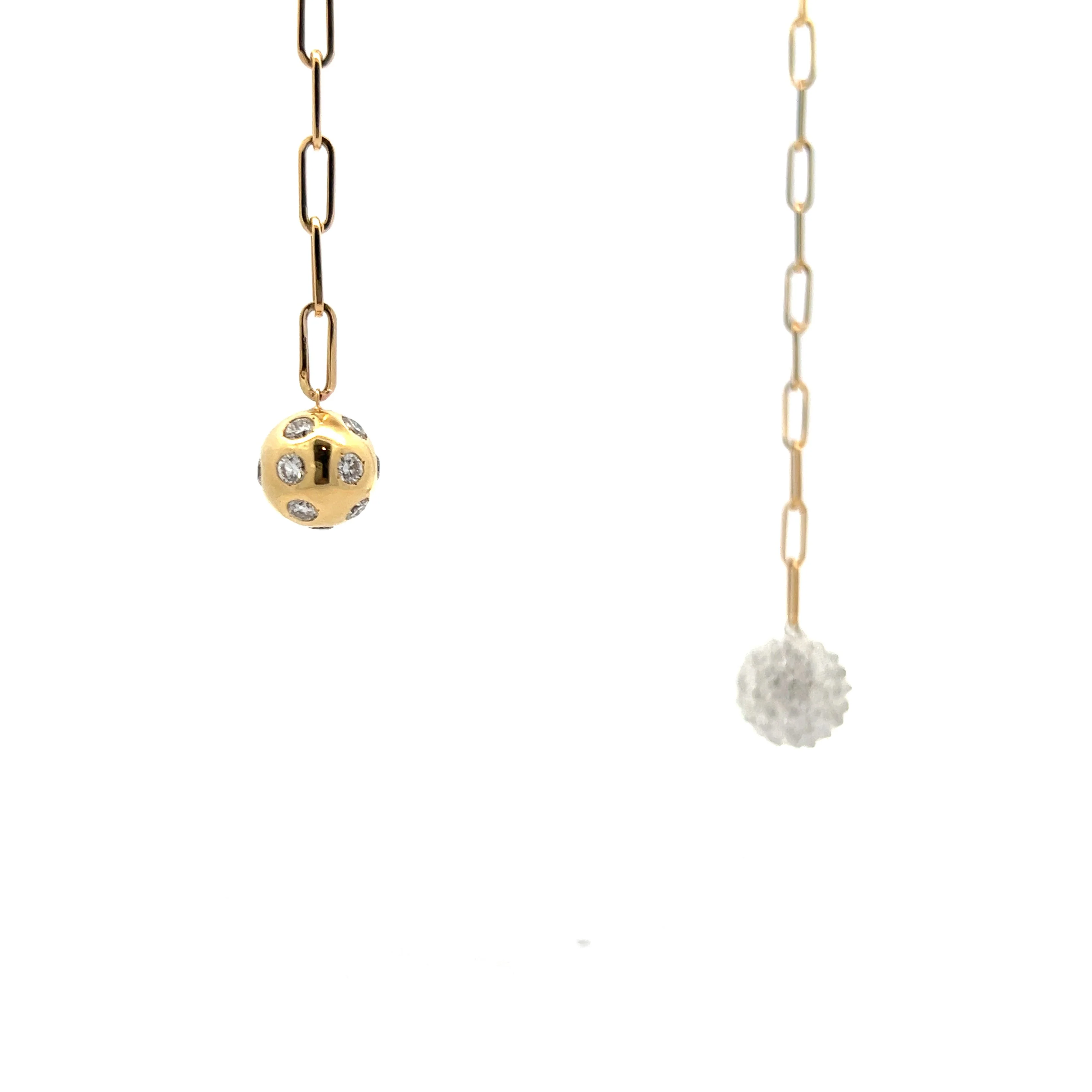 12.97 Diamond Lariat Necklace in 18k Yellow Gold - Image 4