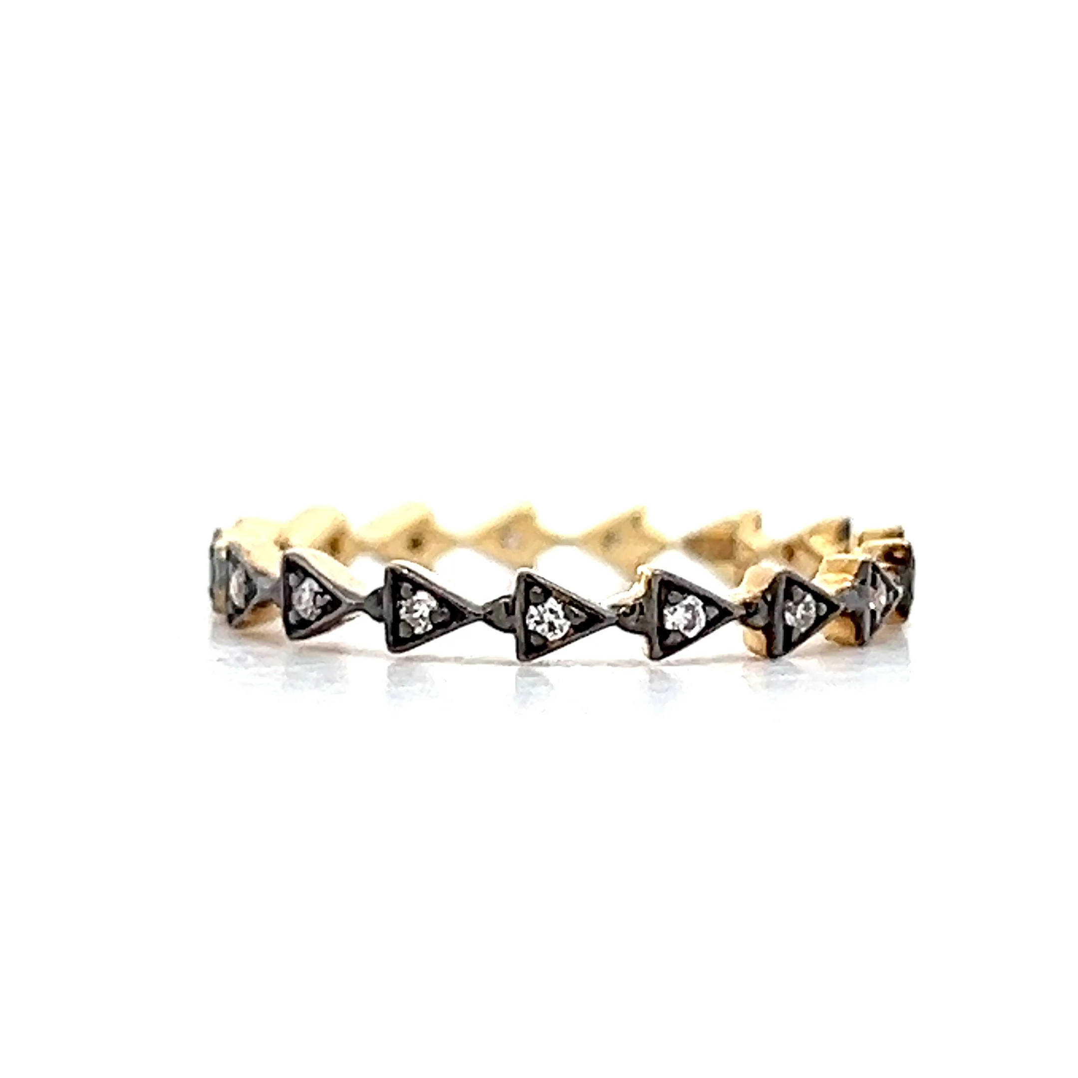 .12 Diamond Geometric Wedding Band in 18k - Image 2