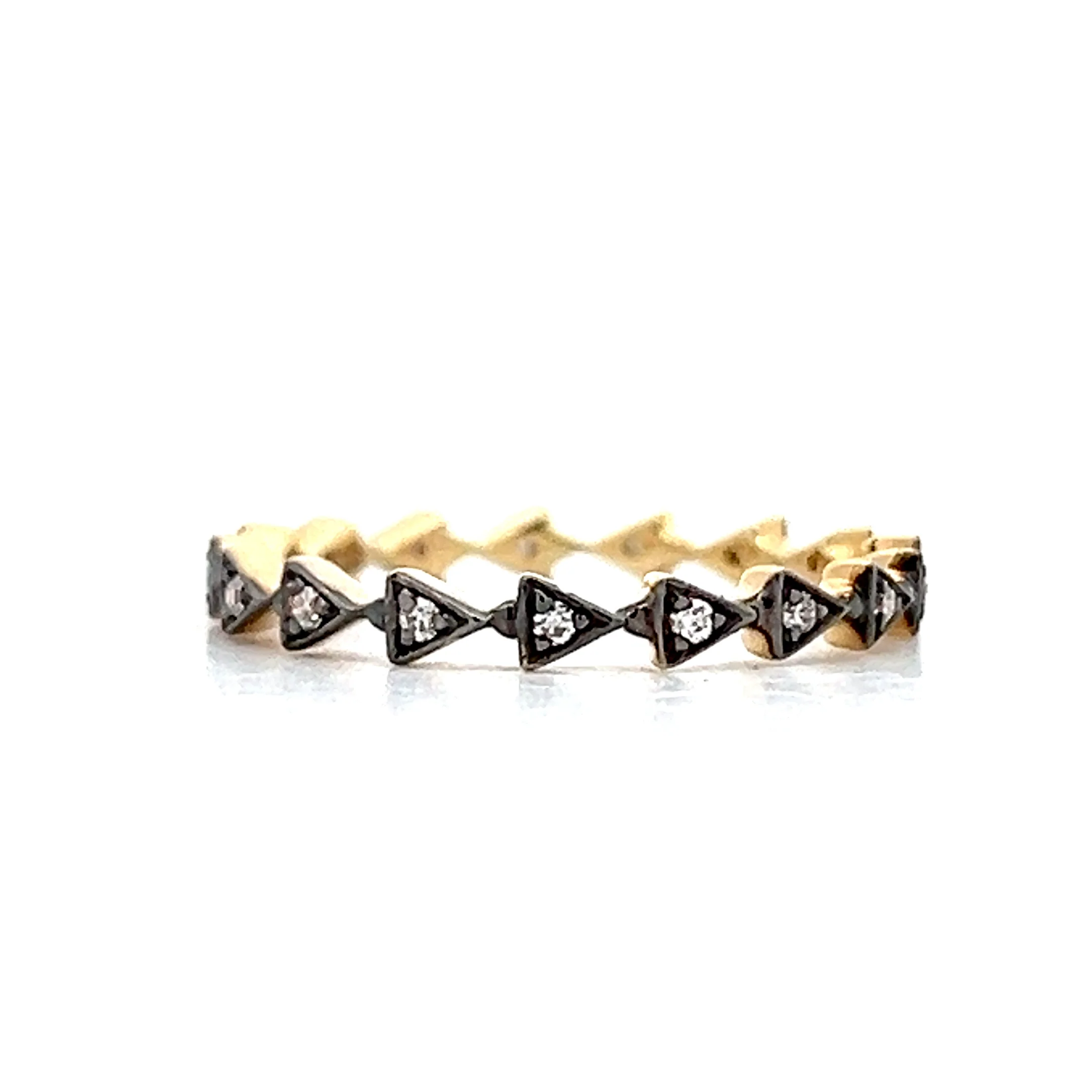 .12 Diamond Geometric Wedding Band in 18k - Image 3