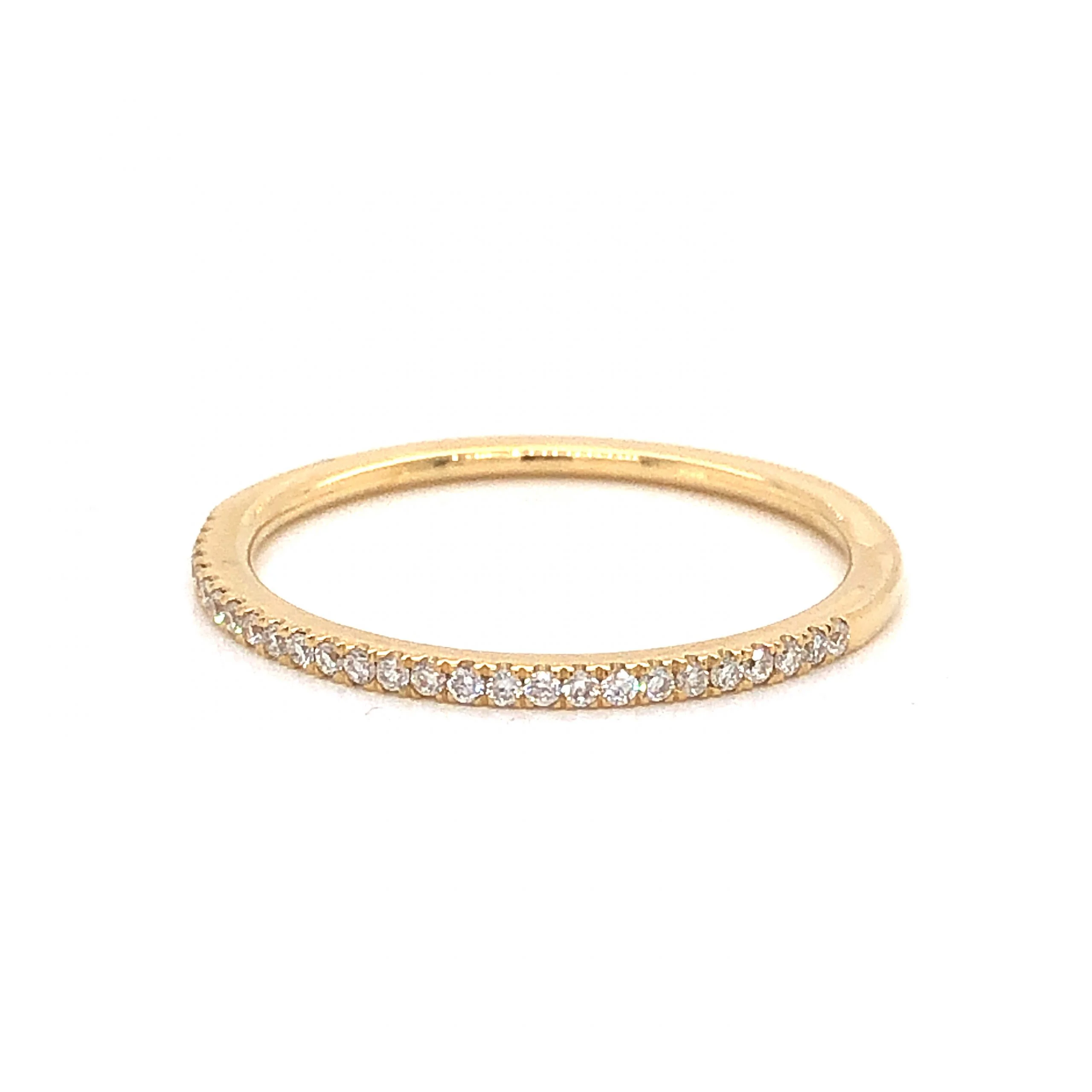 .12 Modern Diamond Wedding Band in 14k Yellow Gold - Image 2