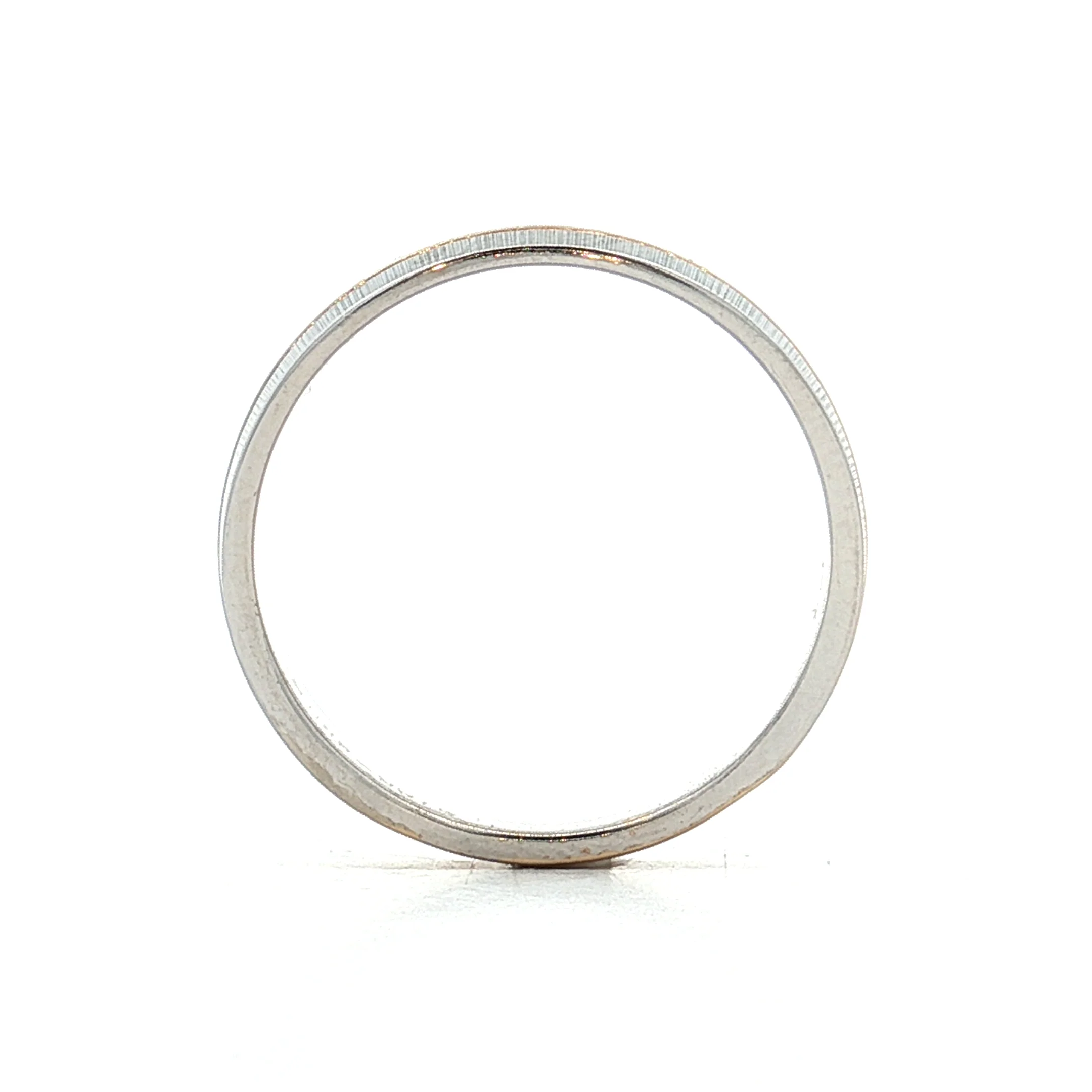.12 Vintage Mens Diamond Wedding Band Two-Tone 14k - Image 4
