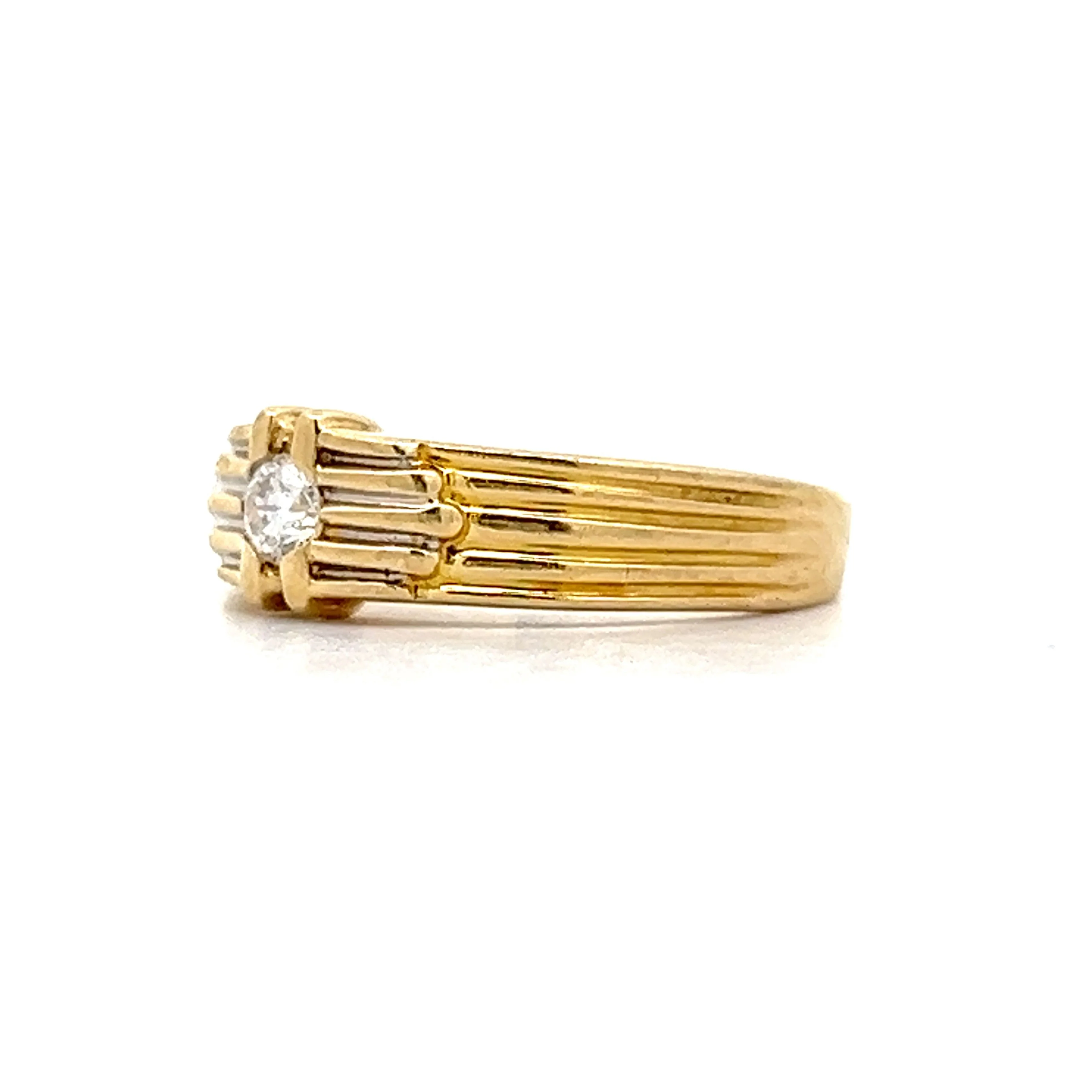 .12 Vintage Mid-Century Diamond Stacking Ring in 18k - Image 2