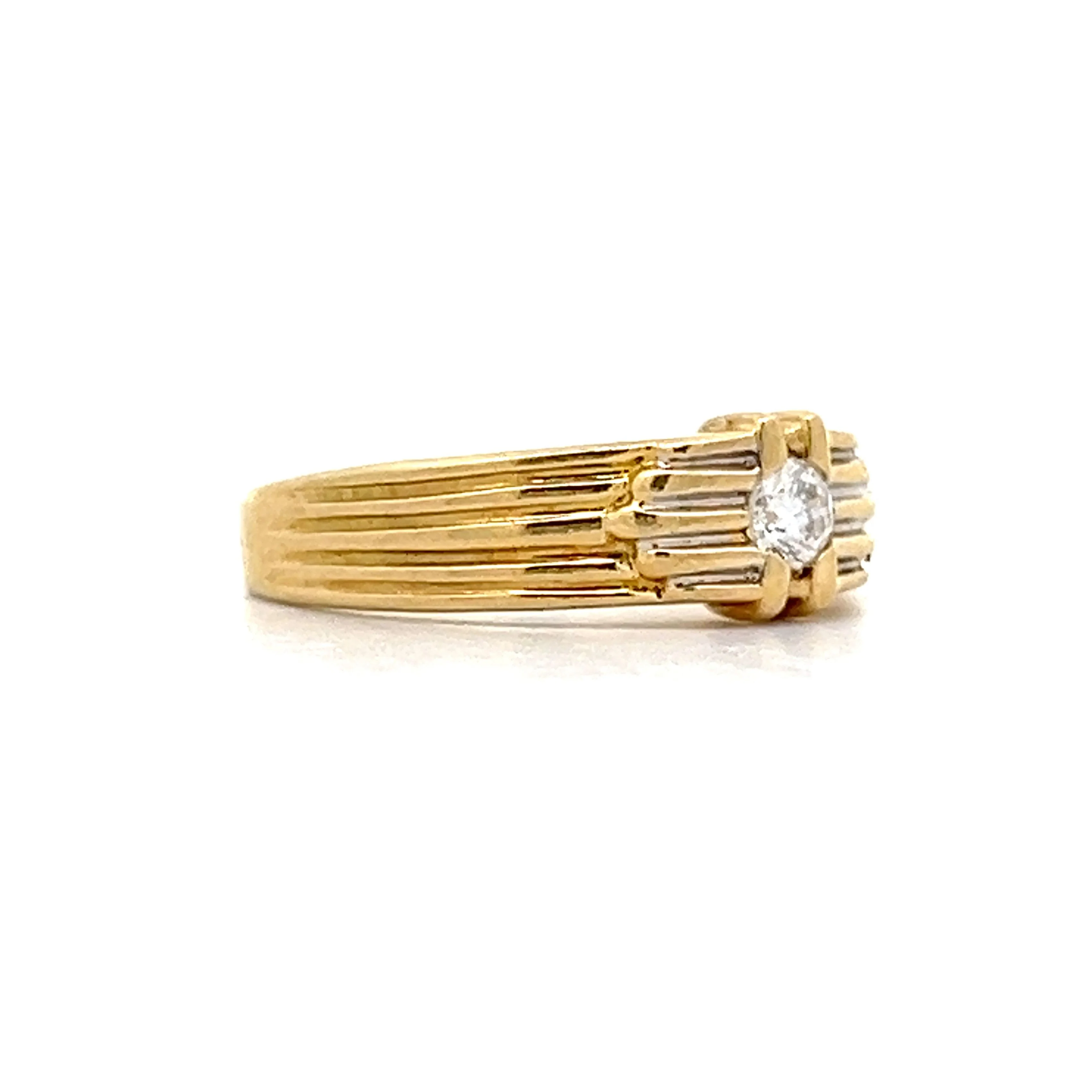 .12 Vintage Mid-Century Diamond Stacking Ring in 18k - Image 3