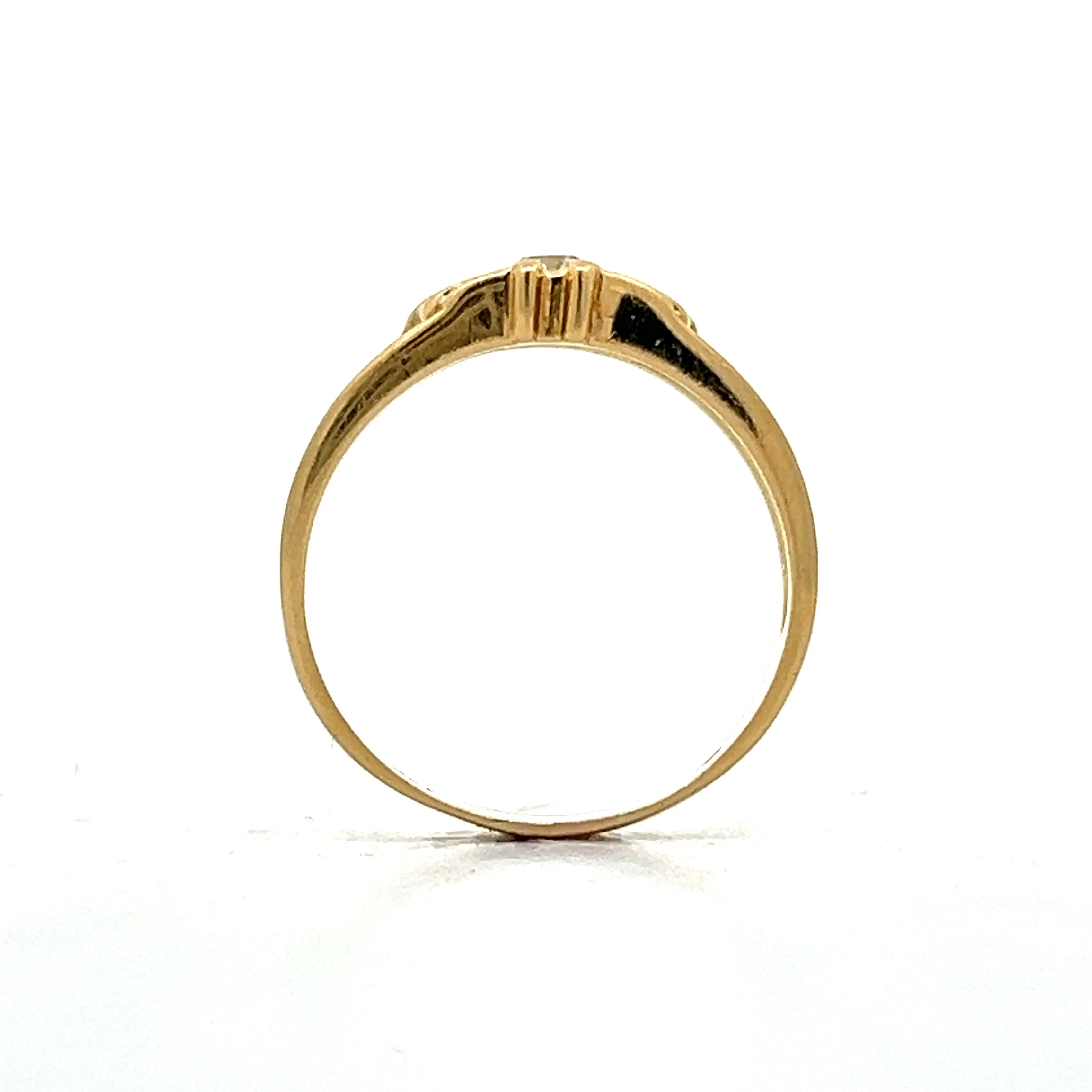 .12 Vintage Mid-Century Diamond Stacking Ring in 18k - Image 4