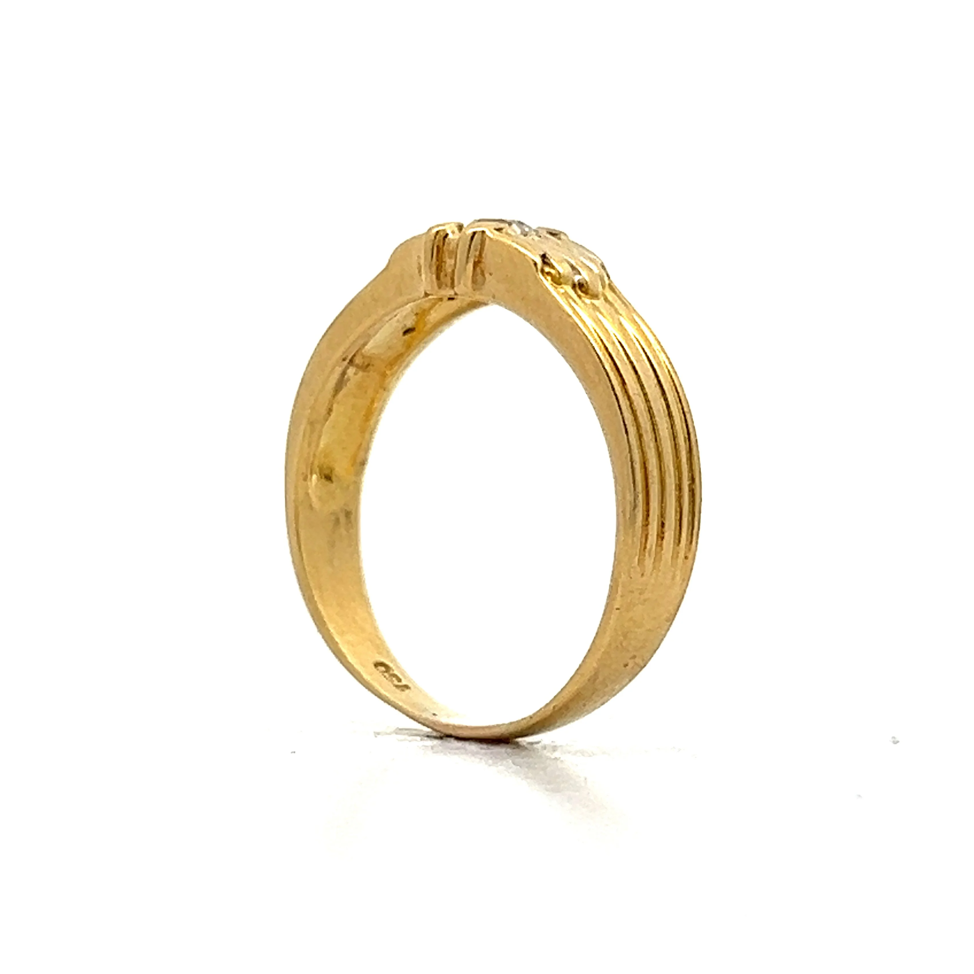 .12 Vintage Mid-Century Diamond Stacking Ring in 18k - Image 5