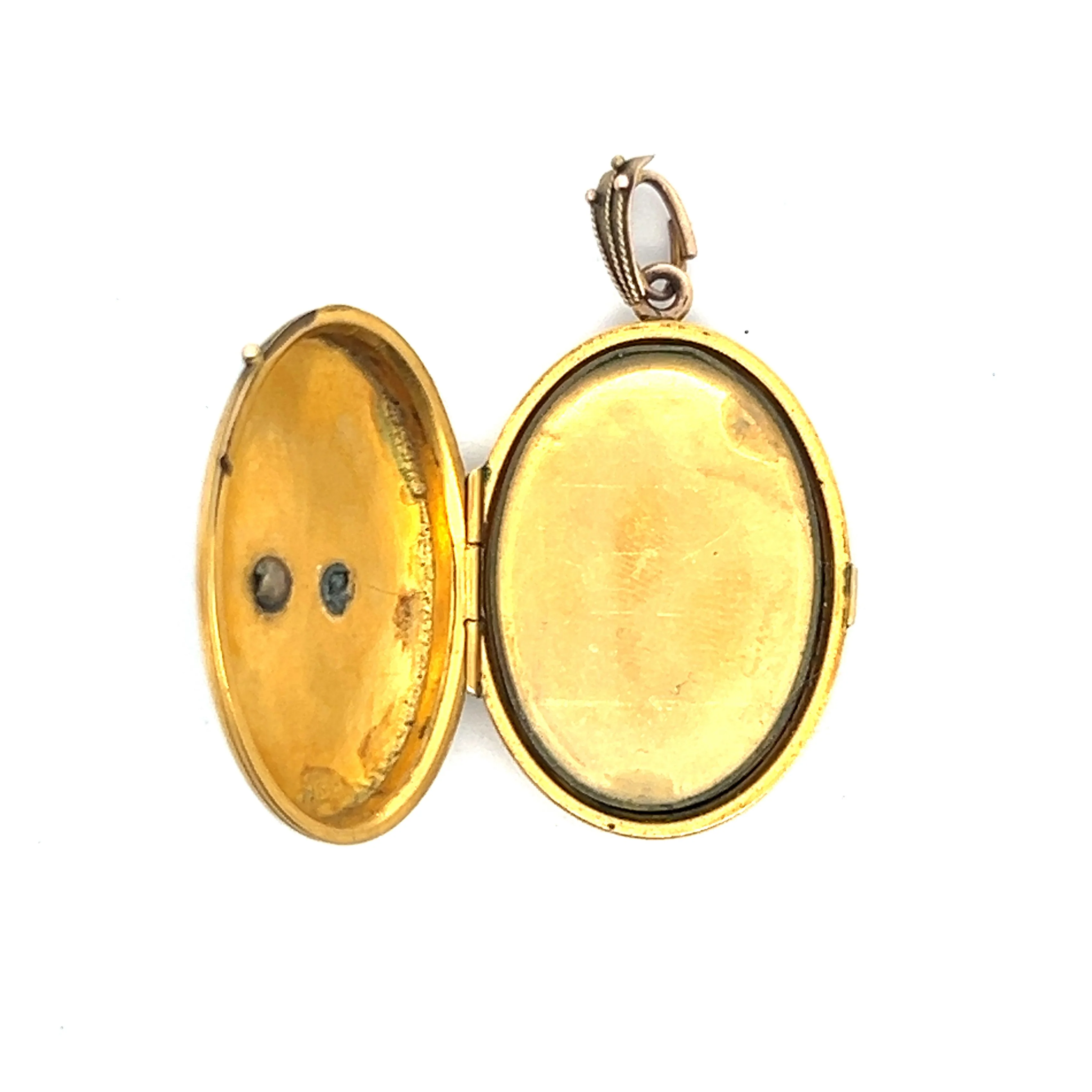 .12 Vintage Victorian Turquoise Pendant in Yellow Gold - Image 3