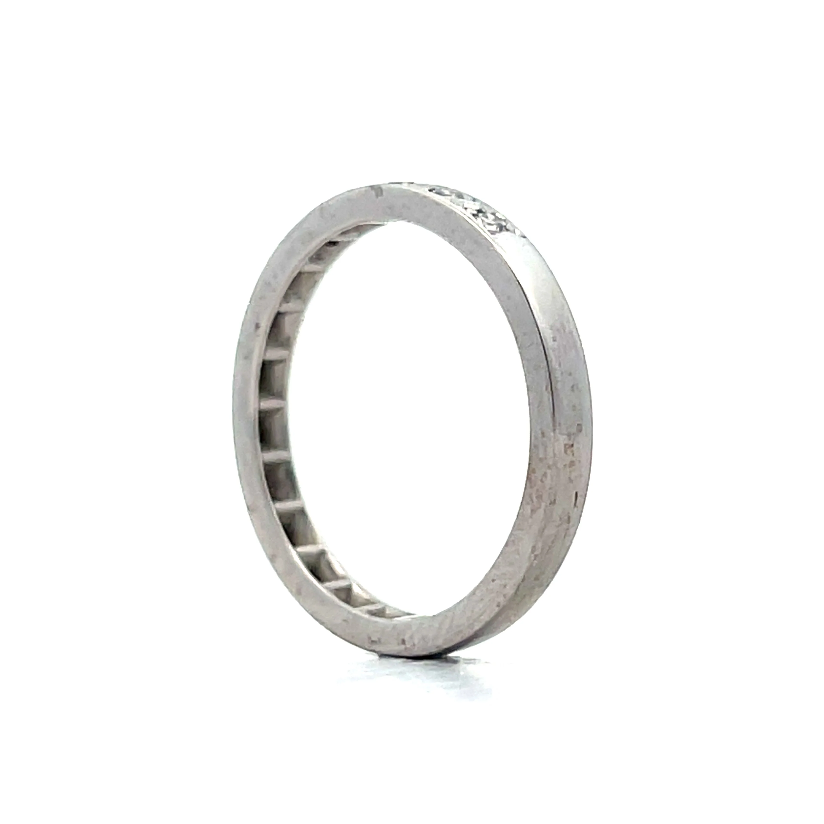 .125 Vintage Single Cut Diamond Band in 14k White Gold - Image 5