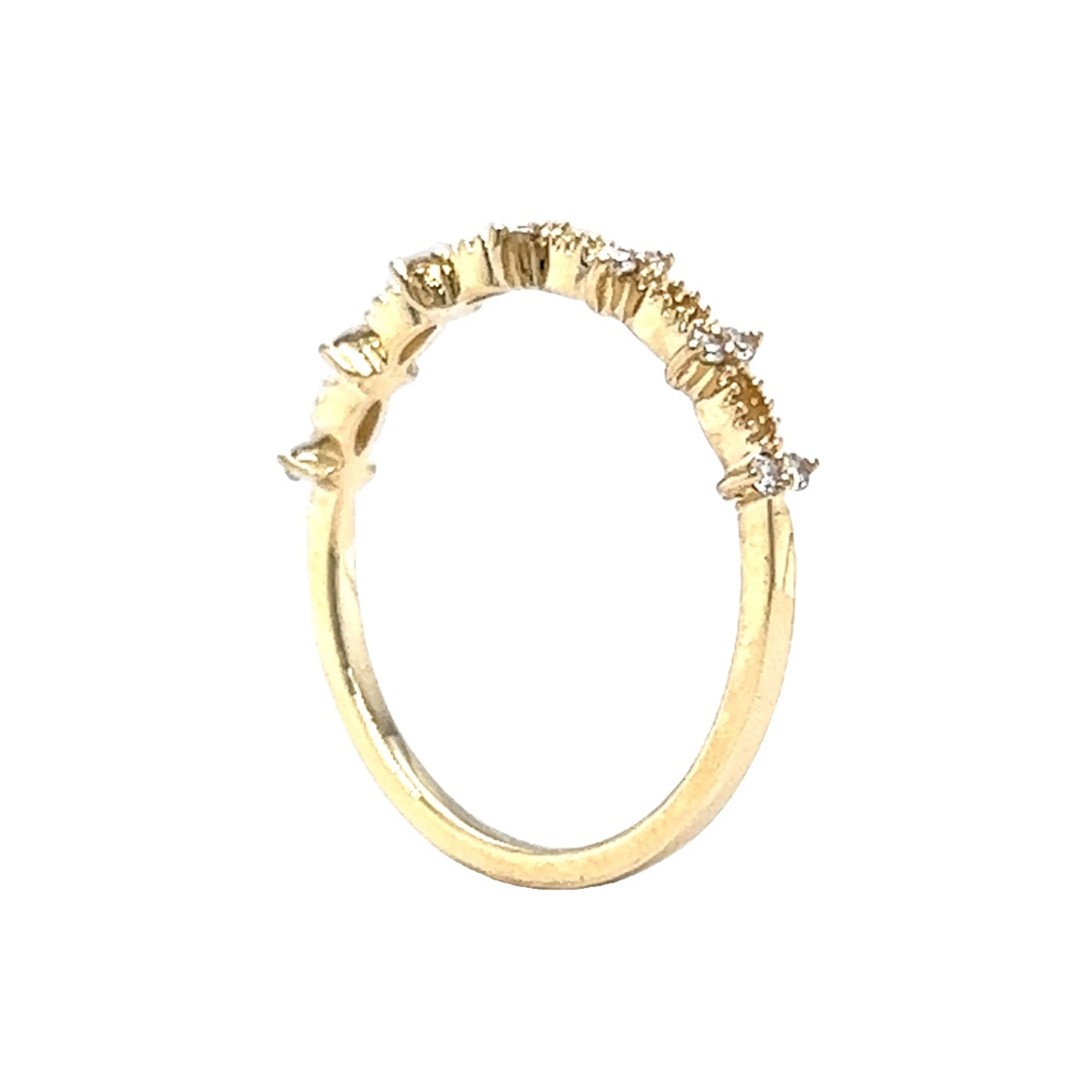 .12 Diamond Stacking Ring in 14k Yellow Gold - Image 5