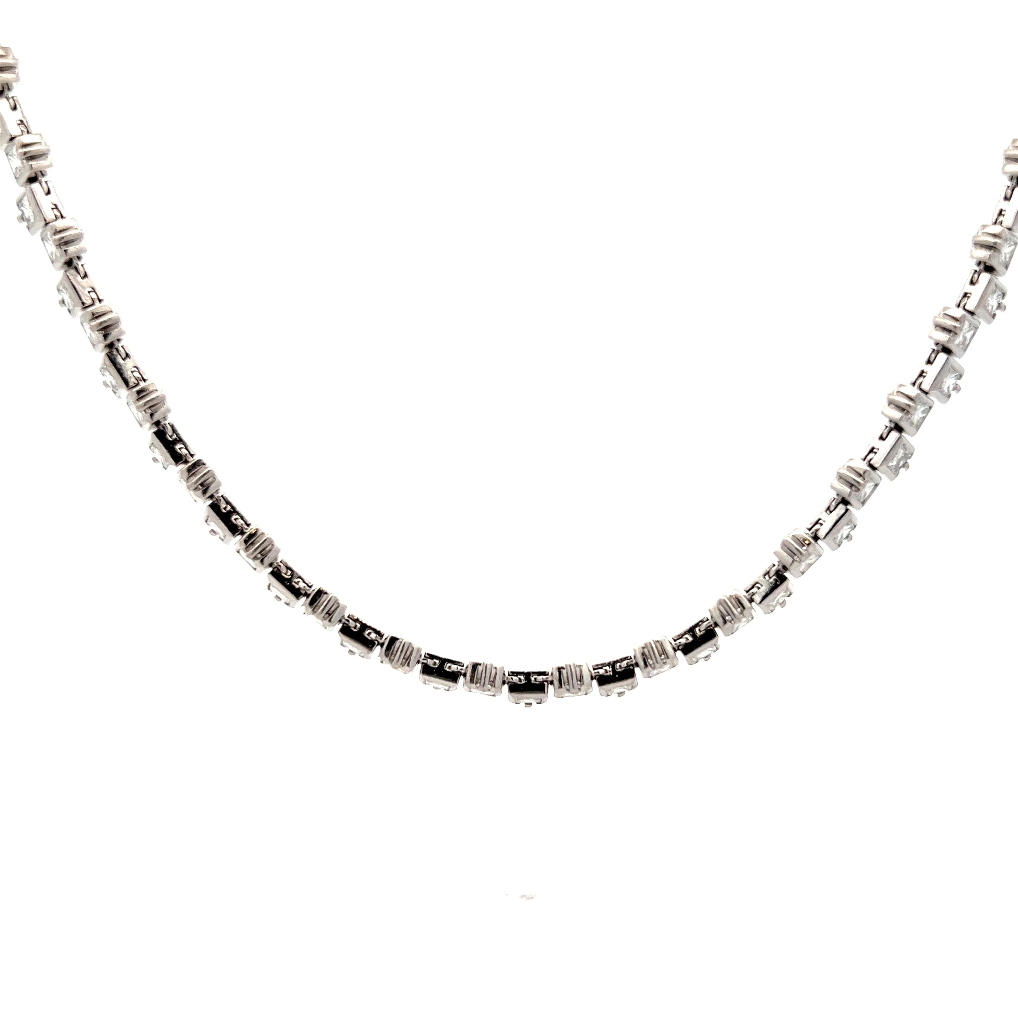 13.32 Neil Joseph Diamond Collar Necklace in 18k White Gold - Image 2