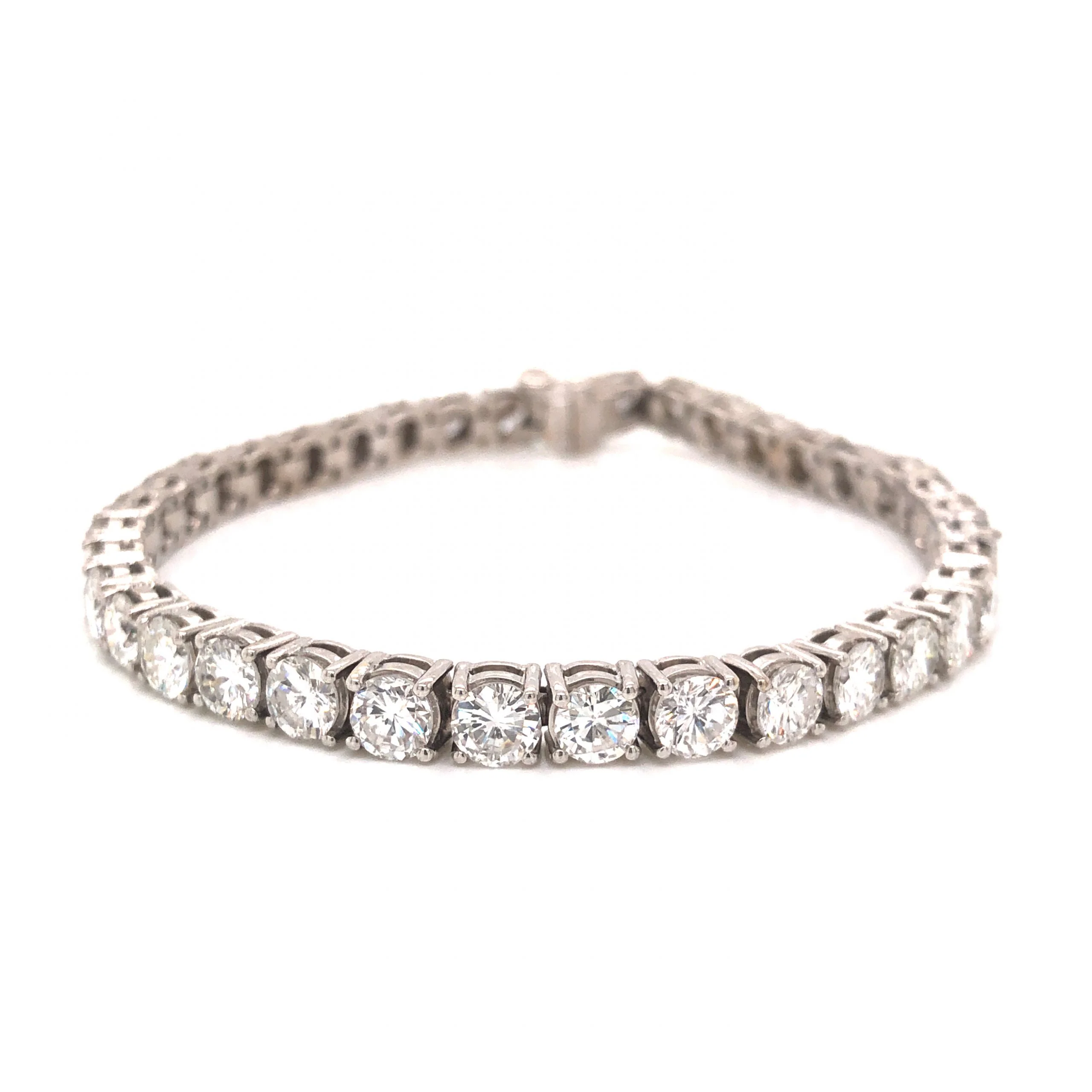 13 Carat Diamond Tennis Bracelet in 14k White Gold