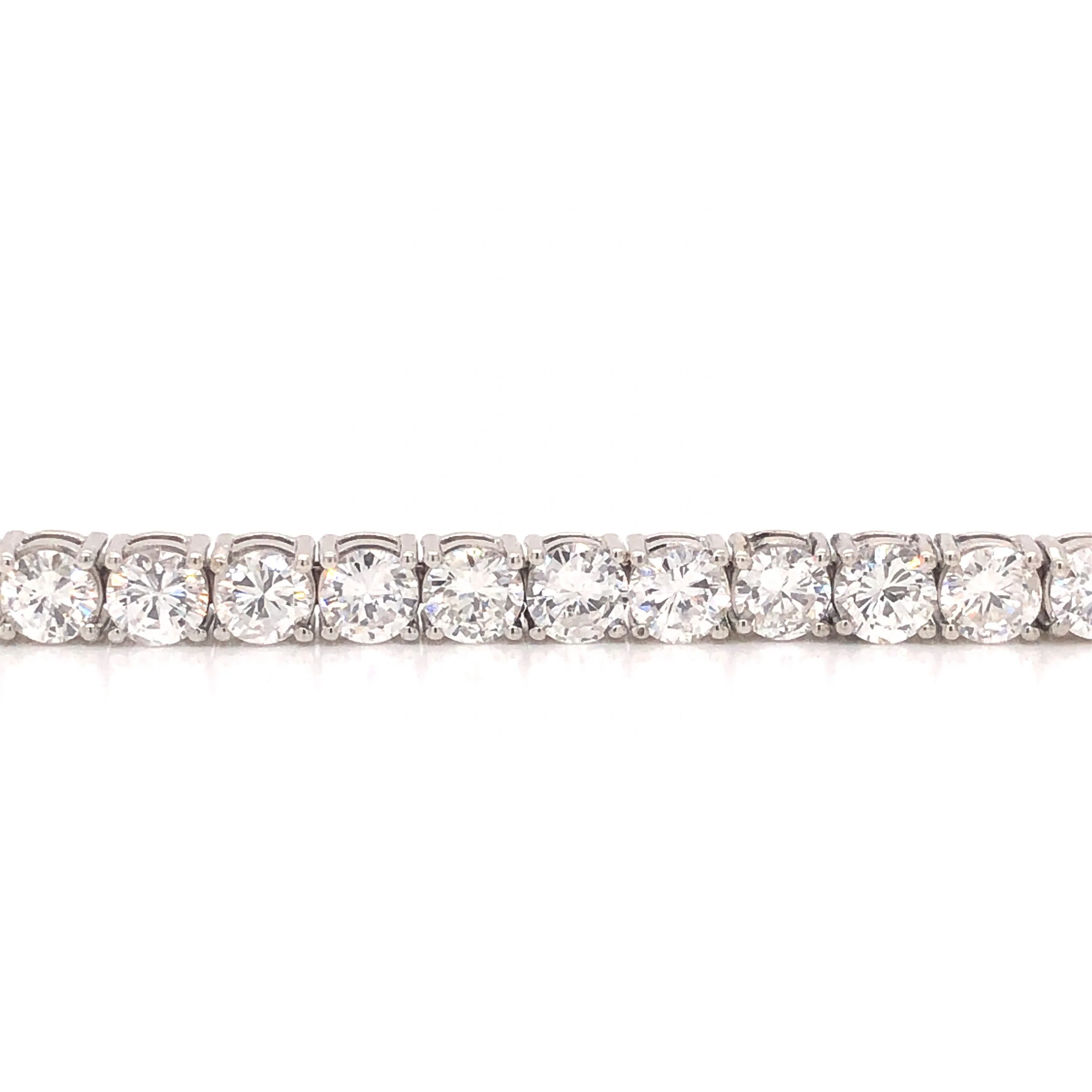 13 Carat Diamond Tennis Bracelet in 14k White Gold - Image 3