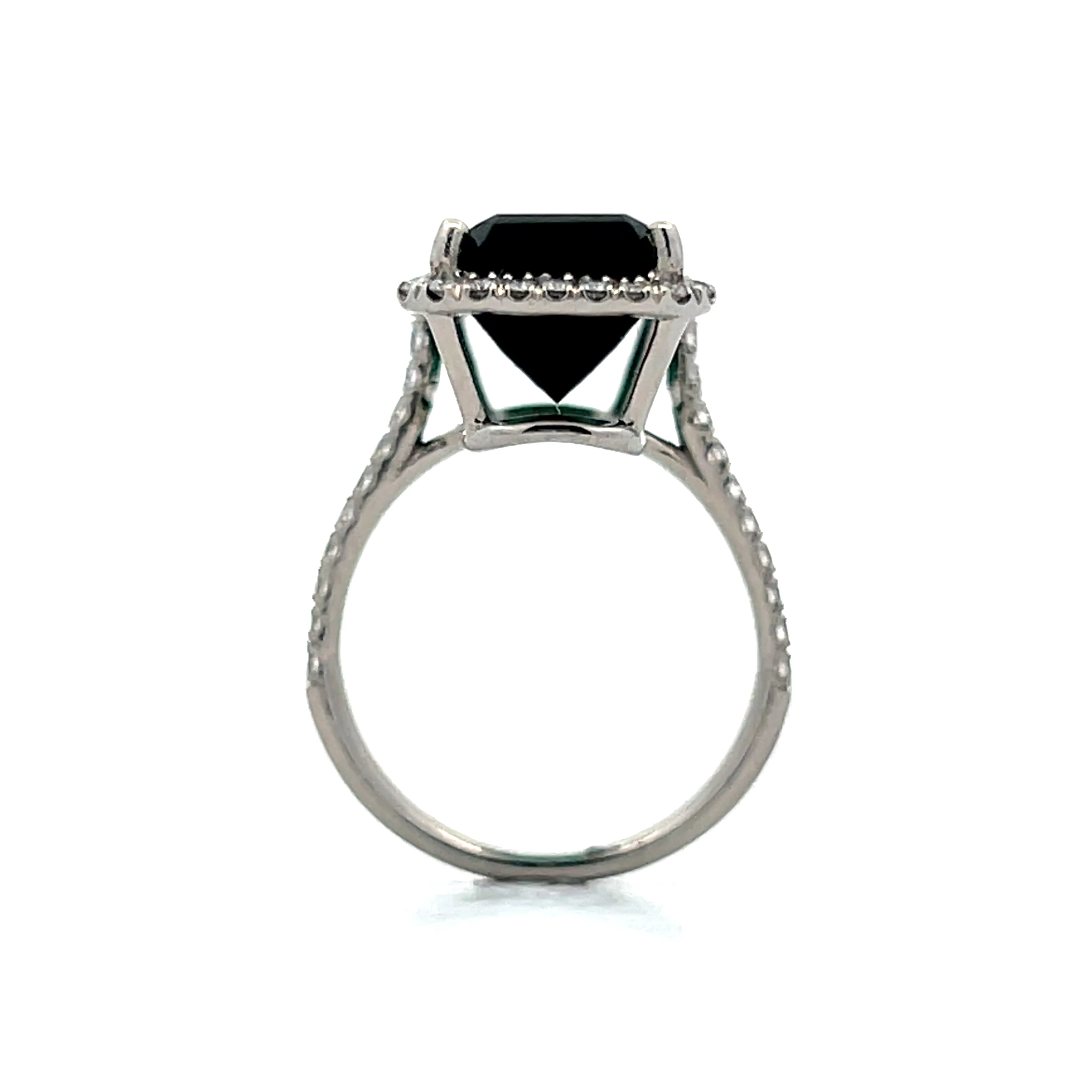 13 Carat Verdite Green Tourmaline Cocktail Ring in Platinum - Image 4
