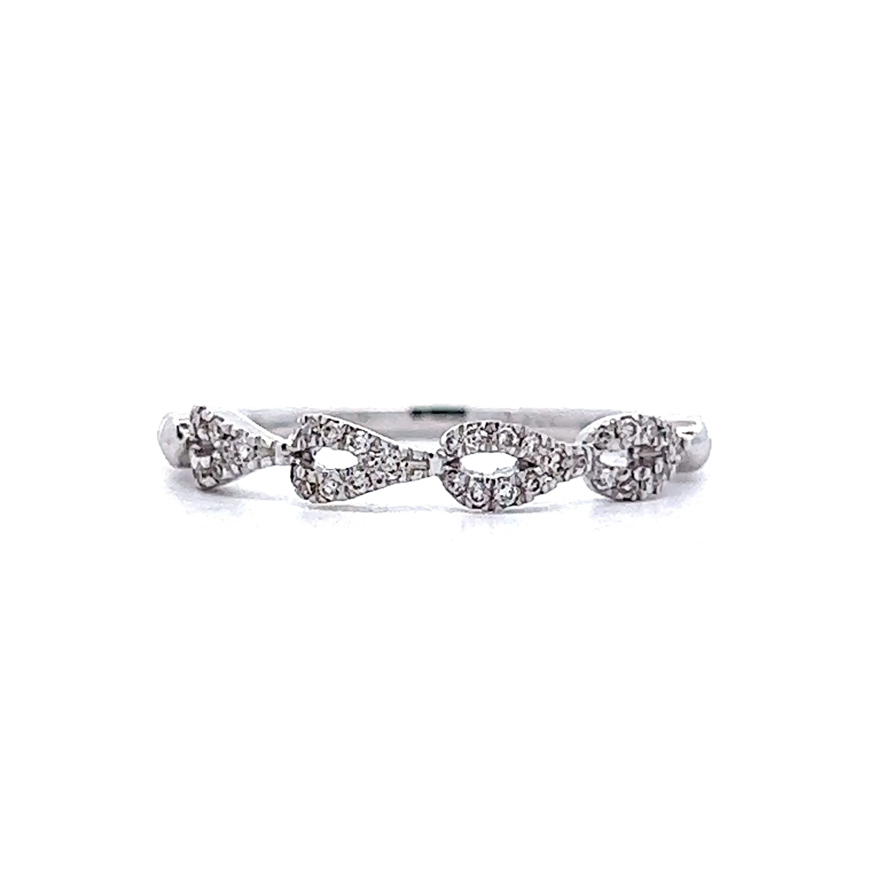 .13 Diamond Wedding Band in 14k White Gold