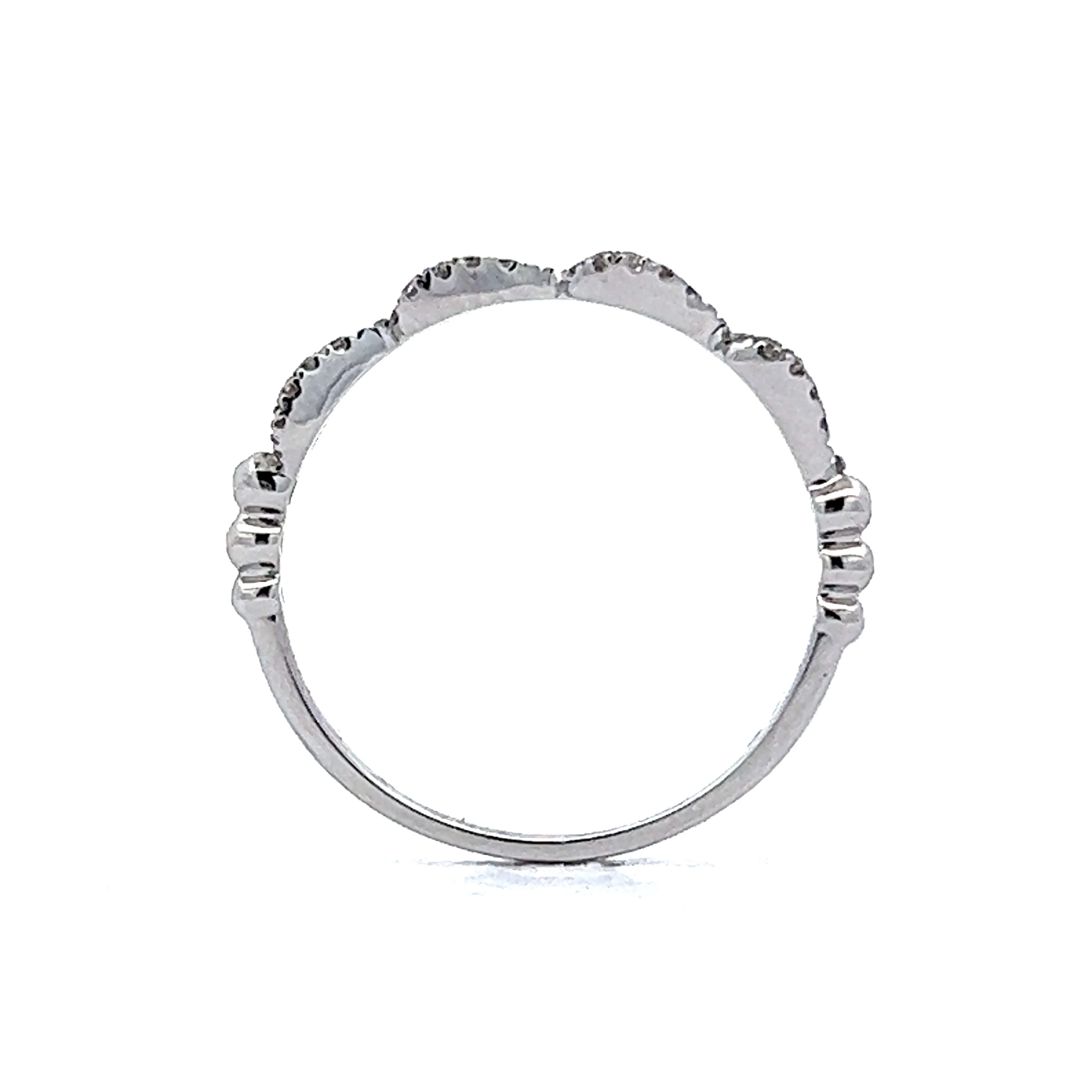 .13 Diamond Wedding Band in 14k White Gold - Image 4