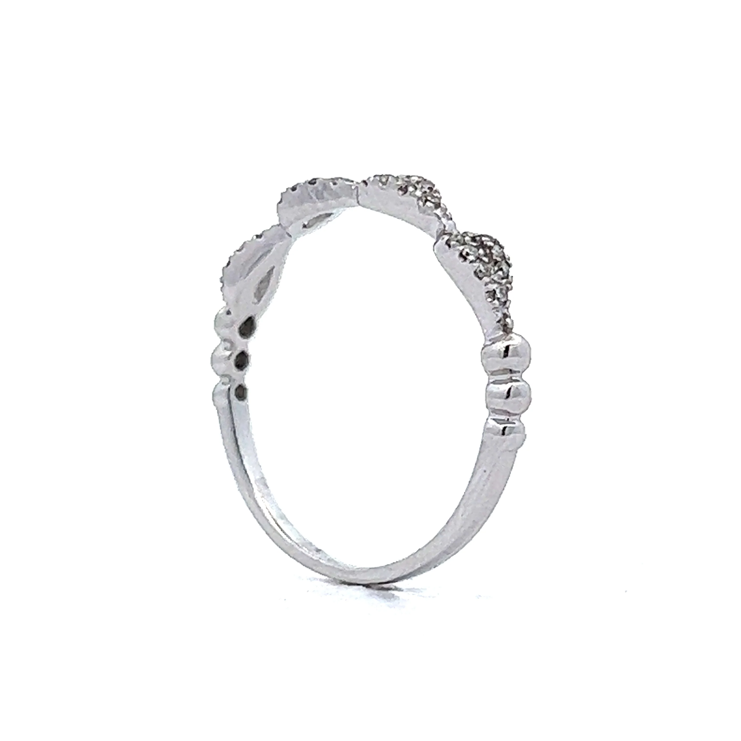 .13 Diamond Wedding Band in 14k White Gold - Image 5