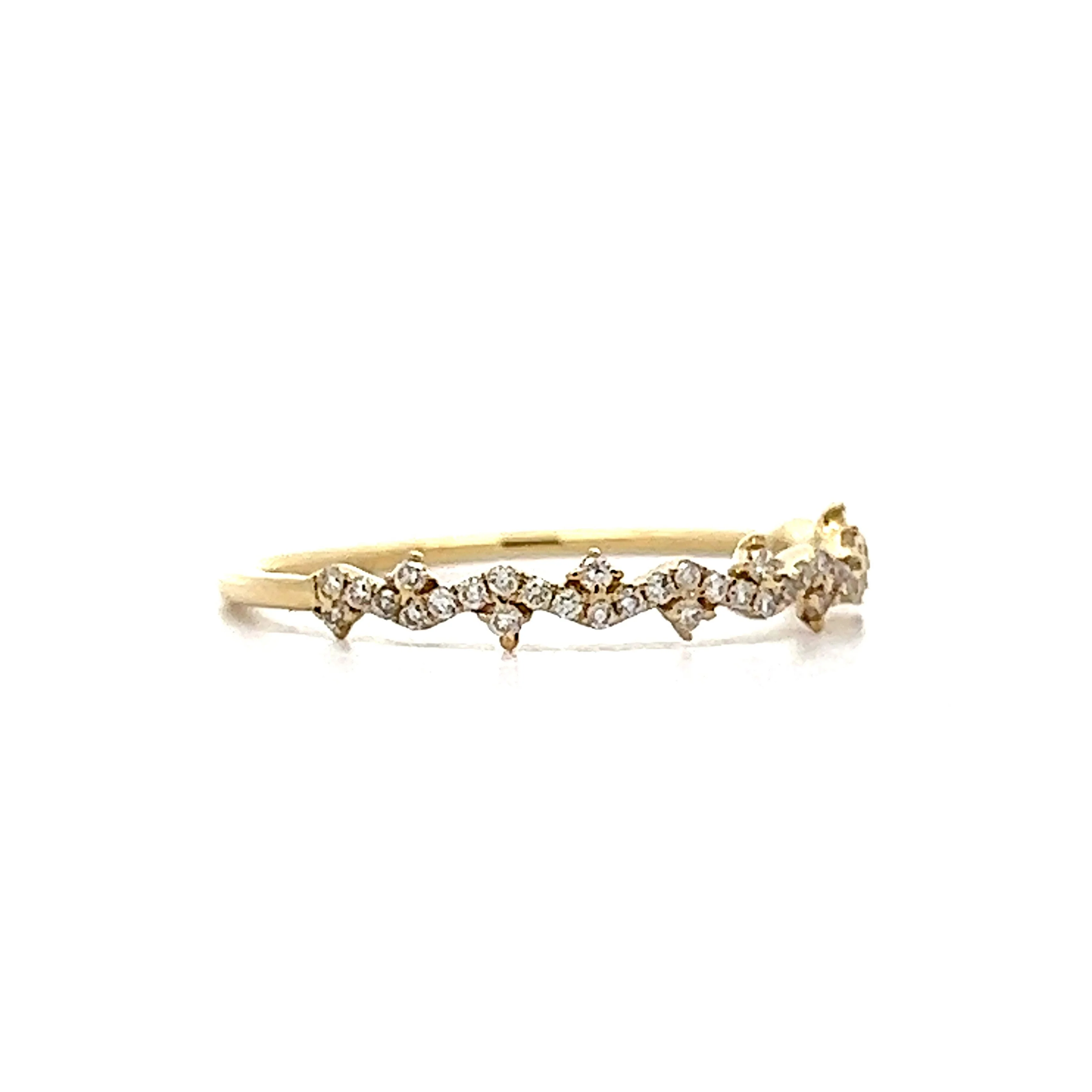 .13 Modern Diamond Wedding Band in 14k Yellow Gold - Image 3