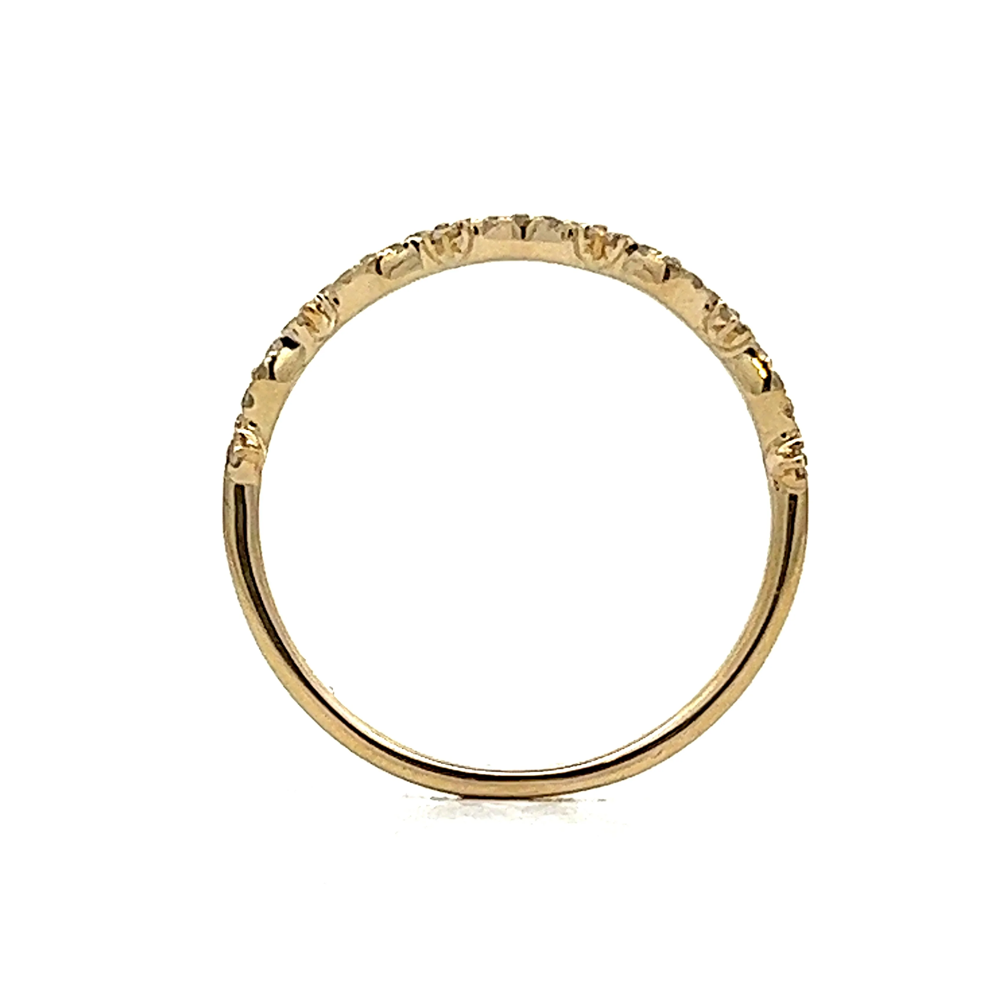 .13 Modern Diamond Wedding Band in 14k Yellow Gold - Image 4