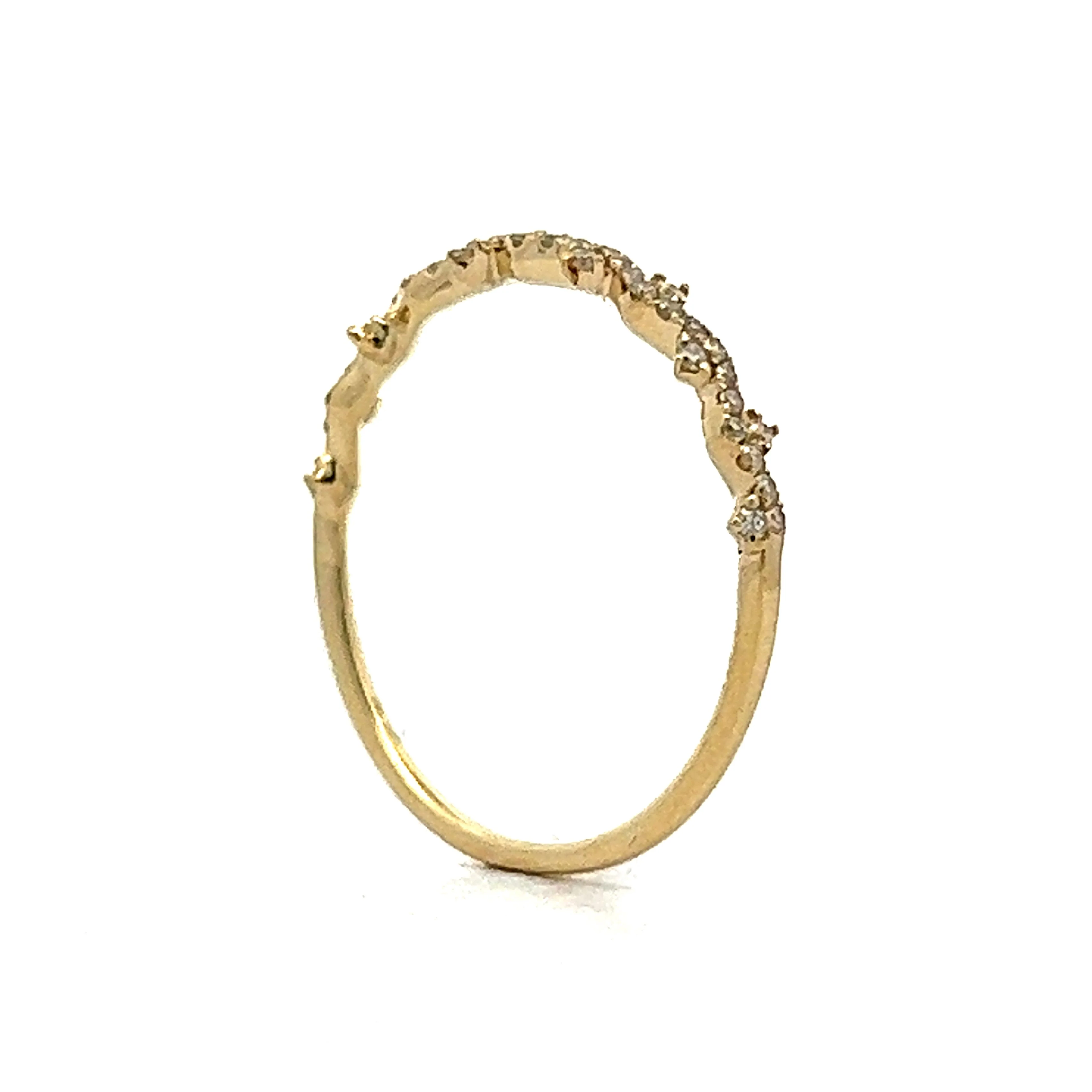 .13 Modern Diamond Wedding Band in 14k Yellow Gold - Image 5