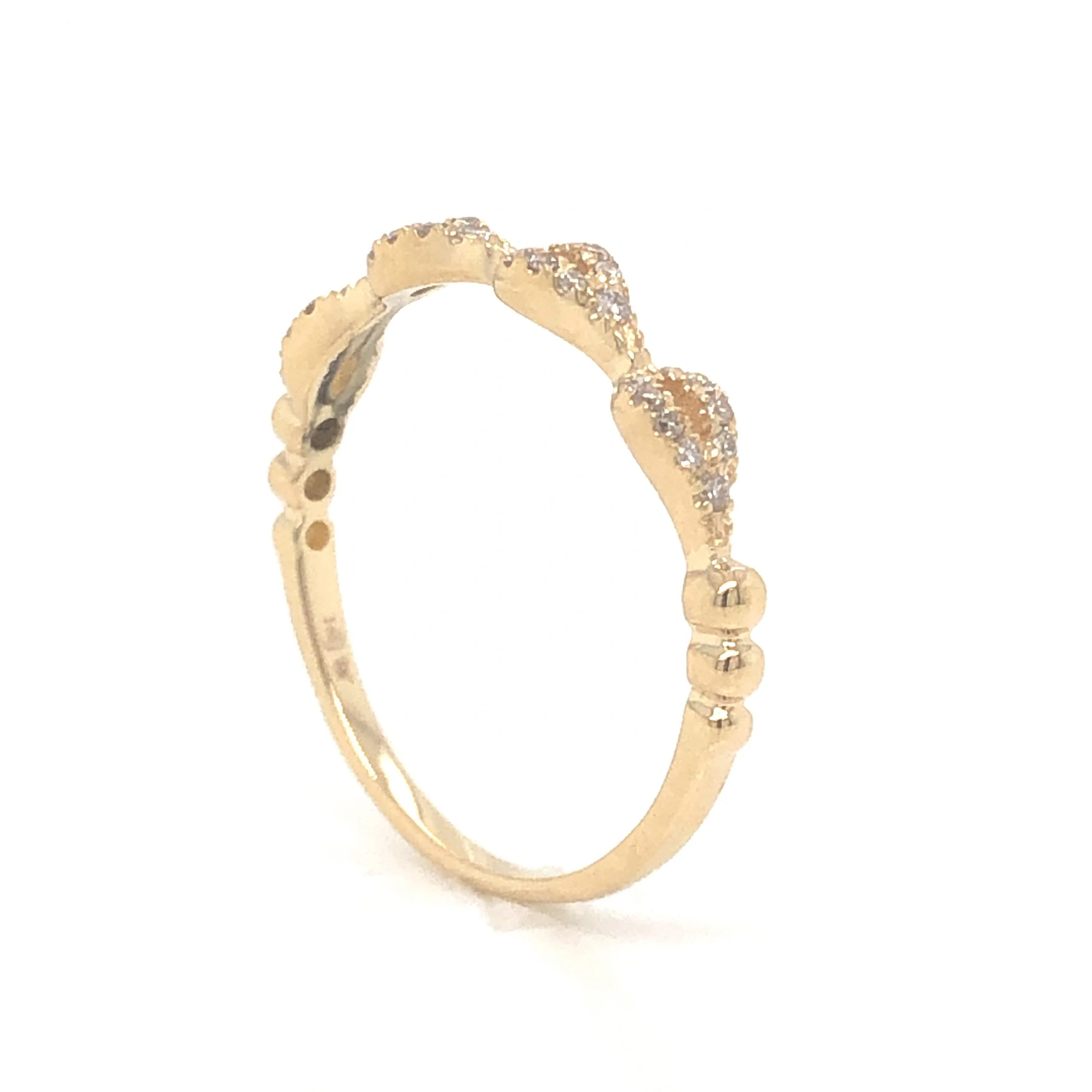 .13 Pave Diamond Wedding Band in 14k Yellow Gold - Image 5