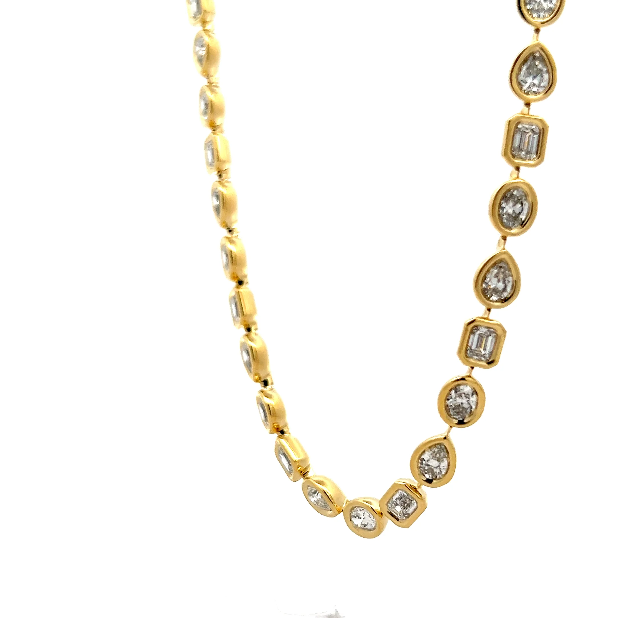 14.44 Mixed Diamond Cut Necklace in 18k Yellow Gold - Image 2