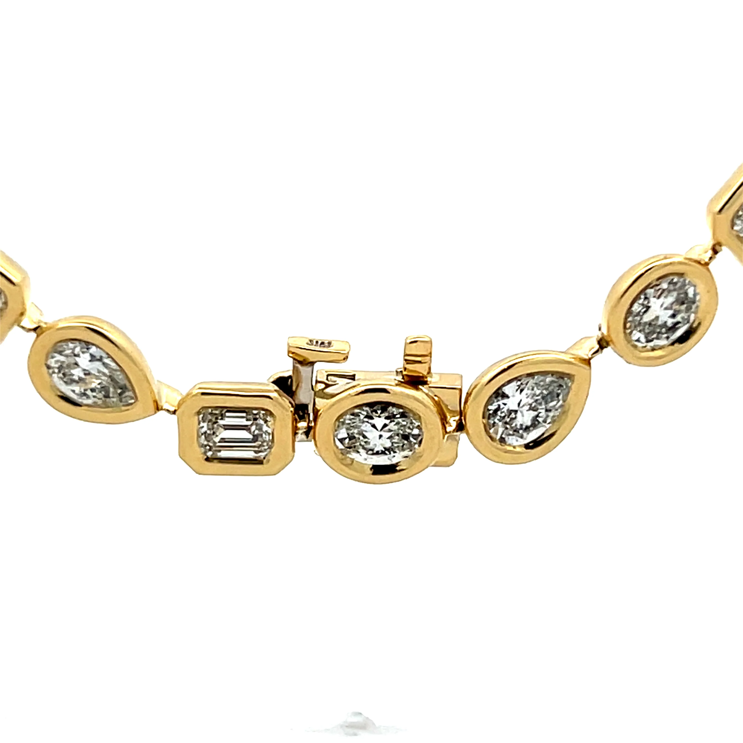 14.44 Mixed Diamond Cut Necklace in 18k Yellow Gold - Image 4