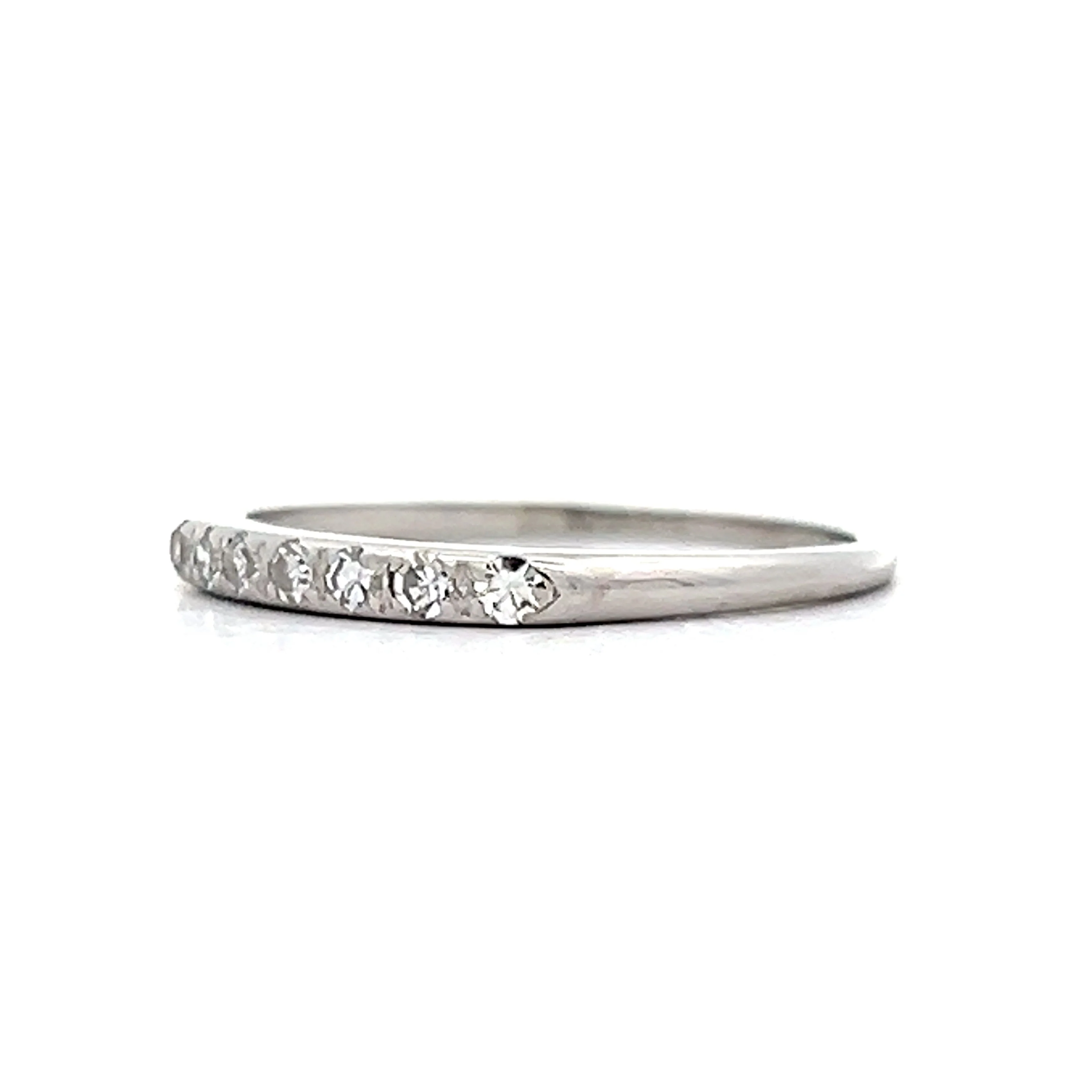.14 Antique Deco Single Cut Diamond Band in Platinum - Image 2