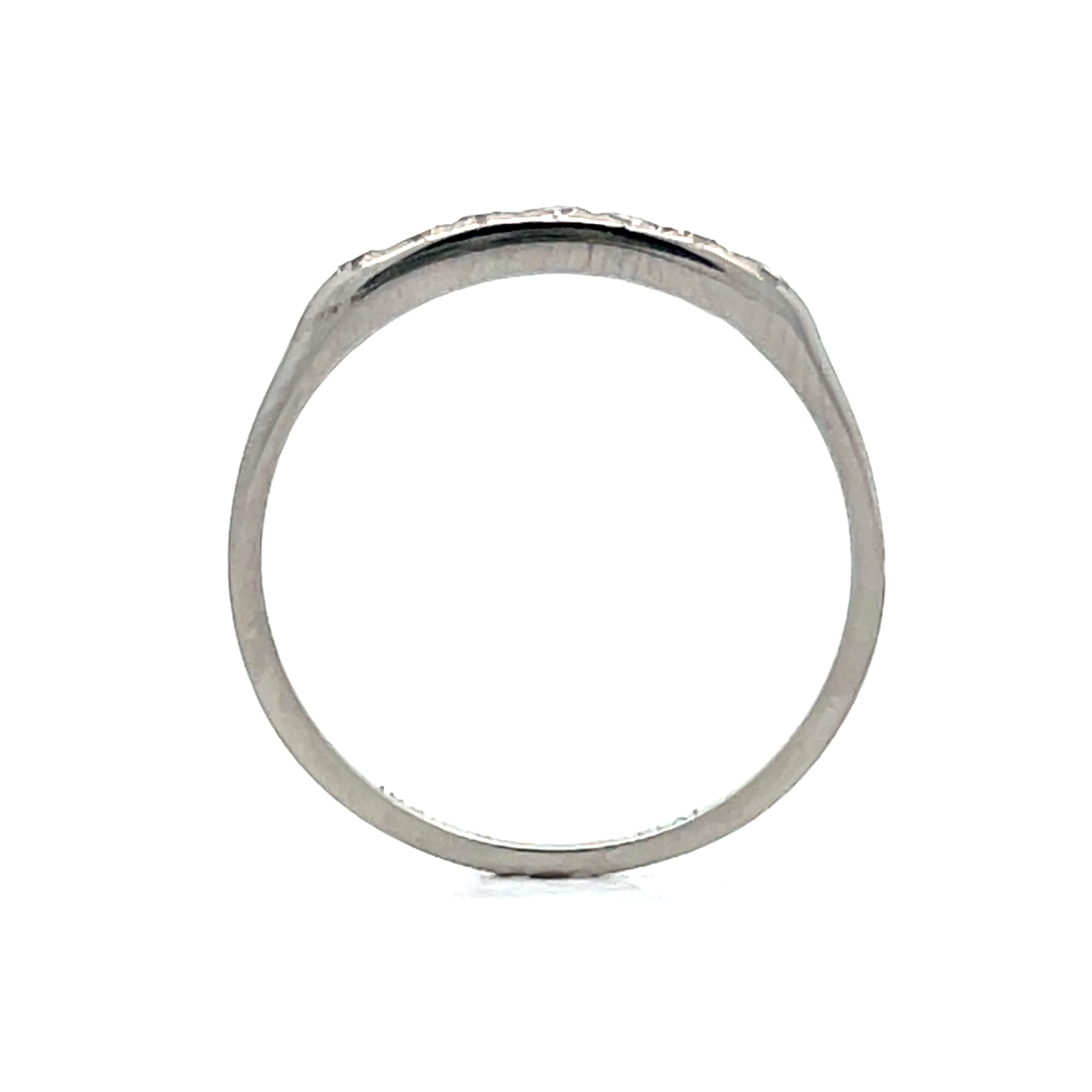 .14 Antique Deco Single Cut Diamond Band in Platinum - Image 4