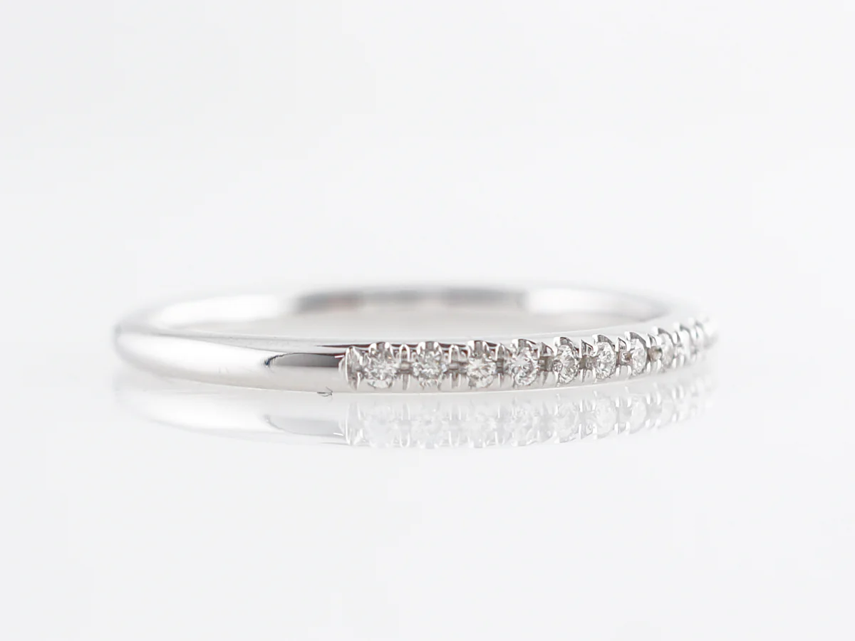 .14 Carat Diamond Wedding Band 14k White Gold - Image 3