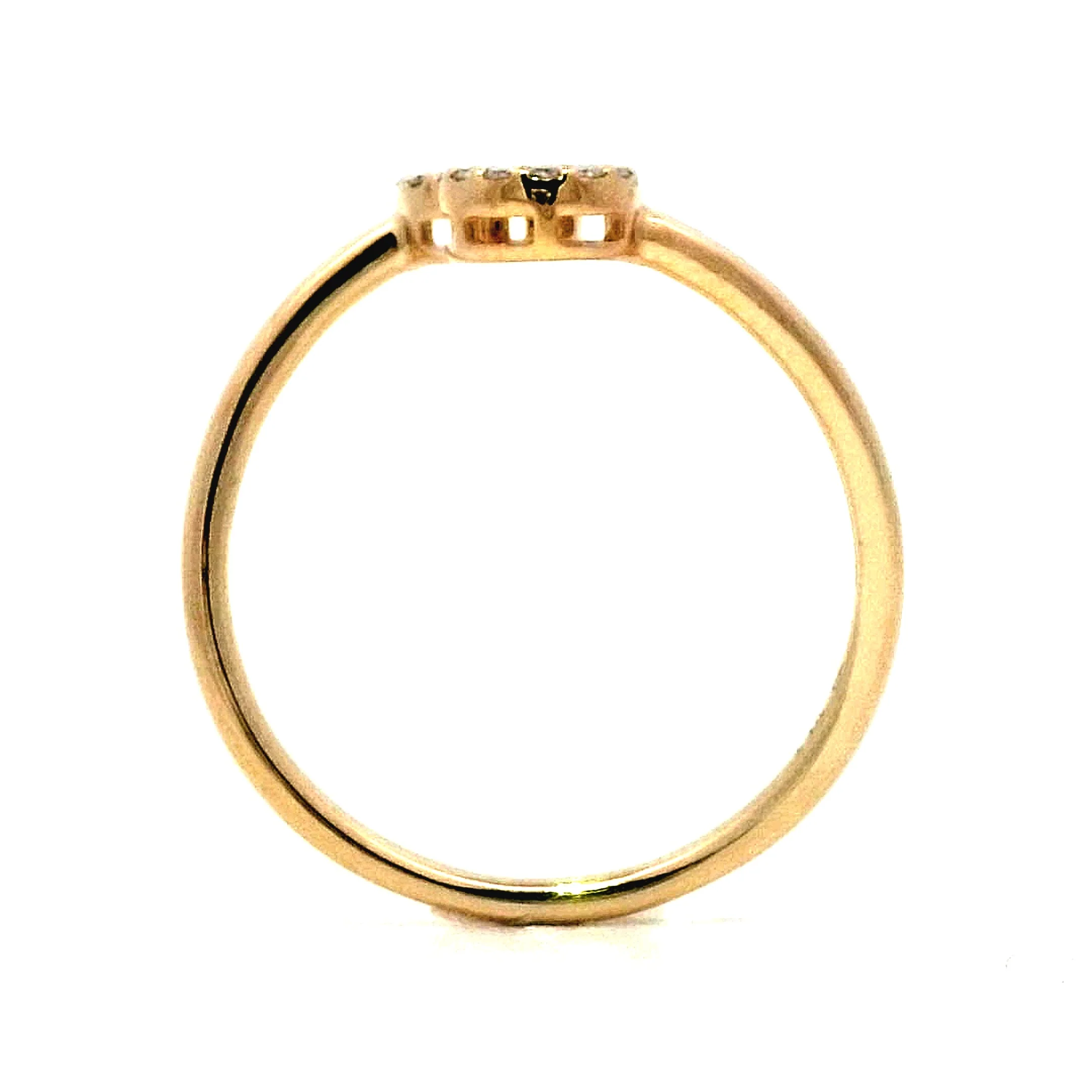 .14 Pave Diamond Toi Et Moi Ring in 14k Yellow Gold - Image 5