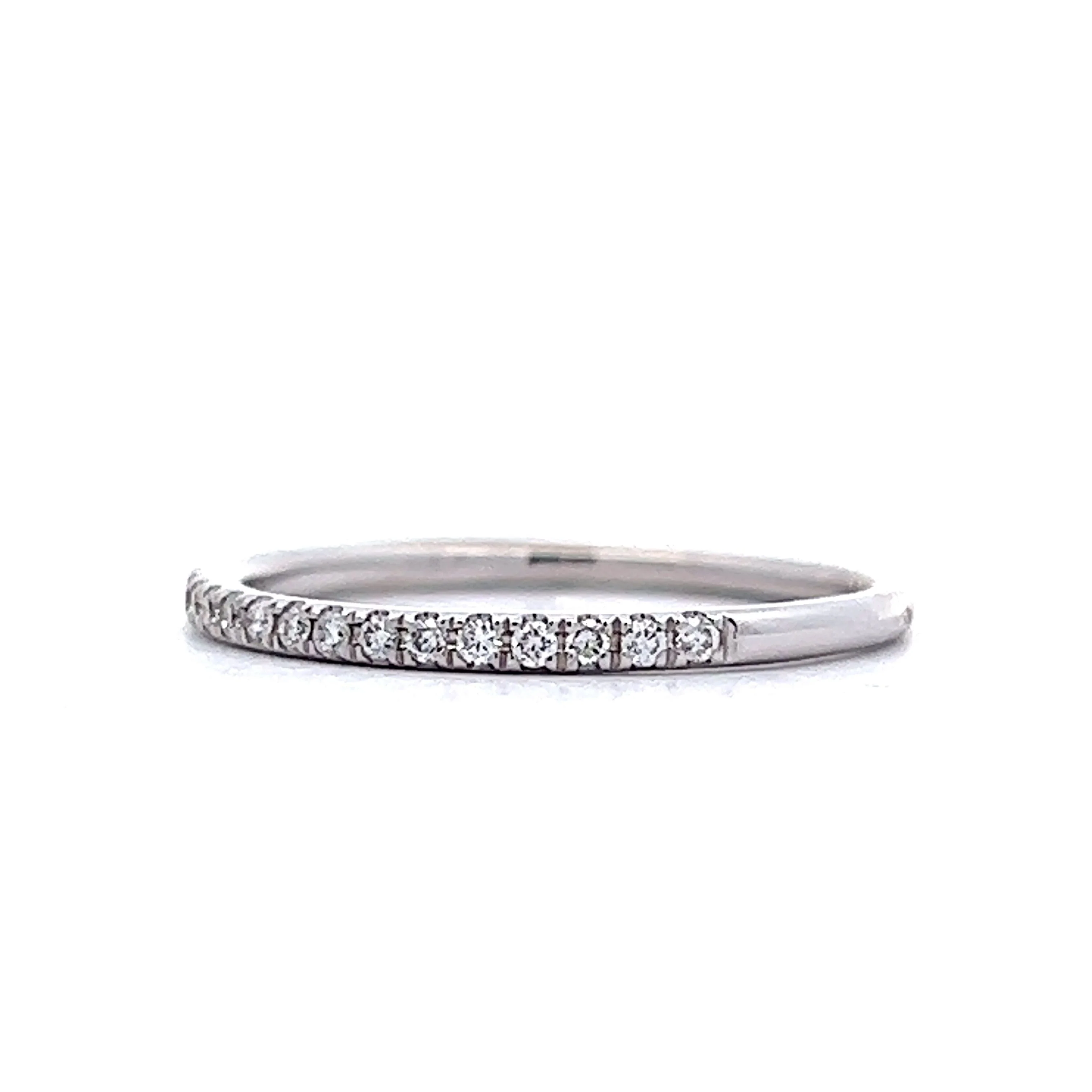 .14 Modern Diamond Wedding Band in 14k White Gold - Image 2