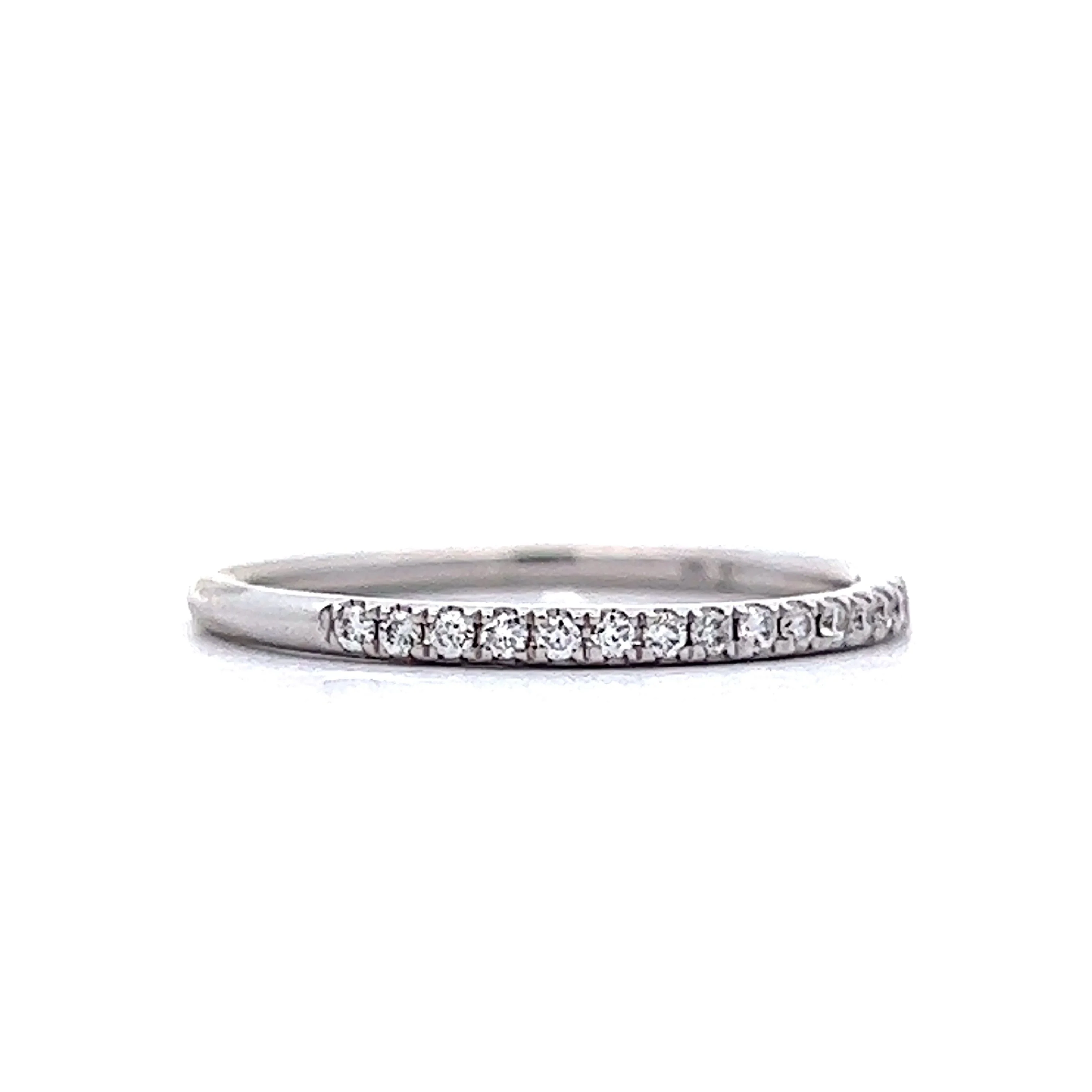 .14 Modern Diamond Wedding Band in 14k White Gold - Image 3