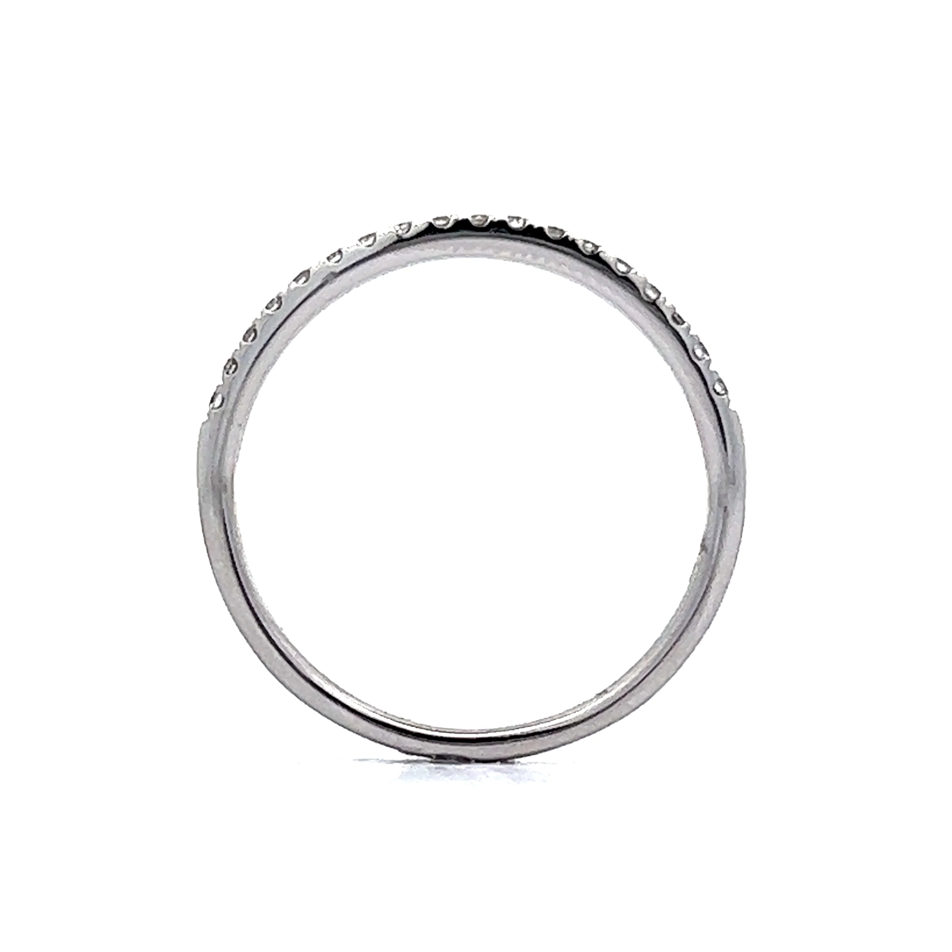 .14 Modern Diamond Wedding Band in 14k White Gold - Image 4