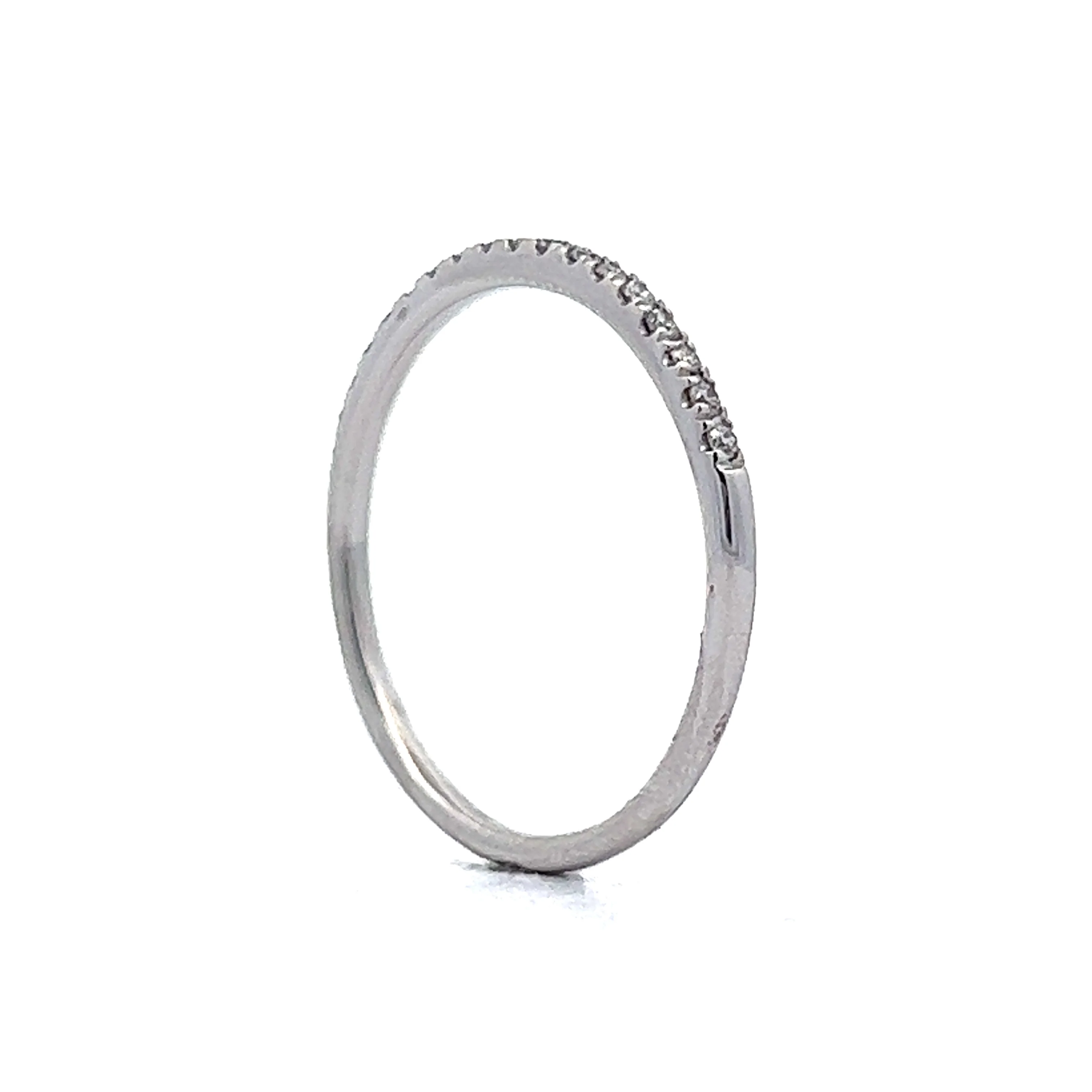 .14 Modern Diamond Wedding Band in 14k White Gold - Image 5