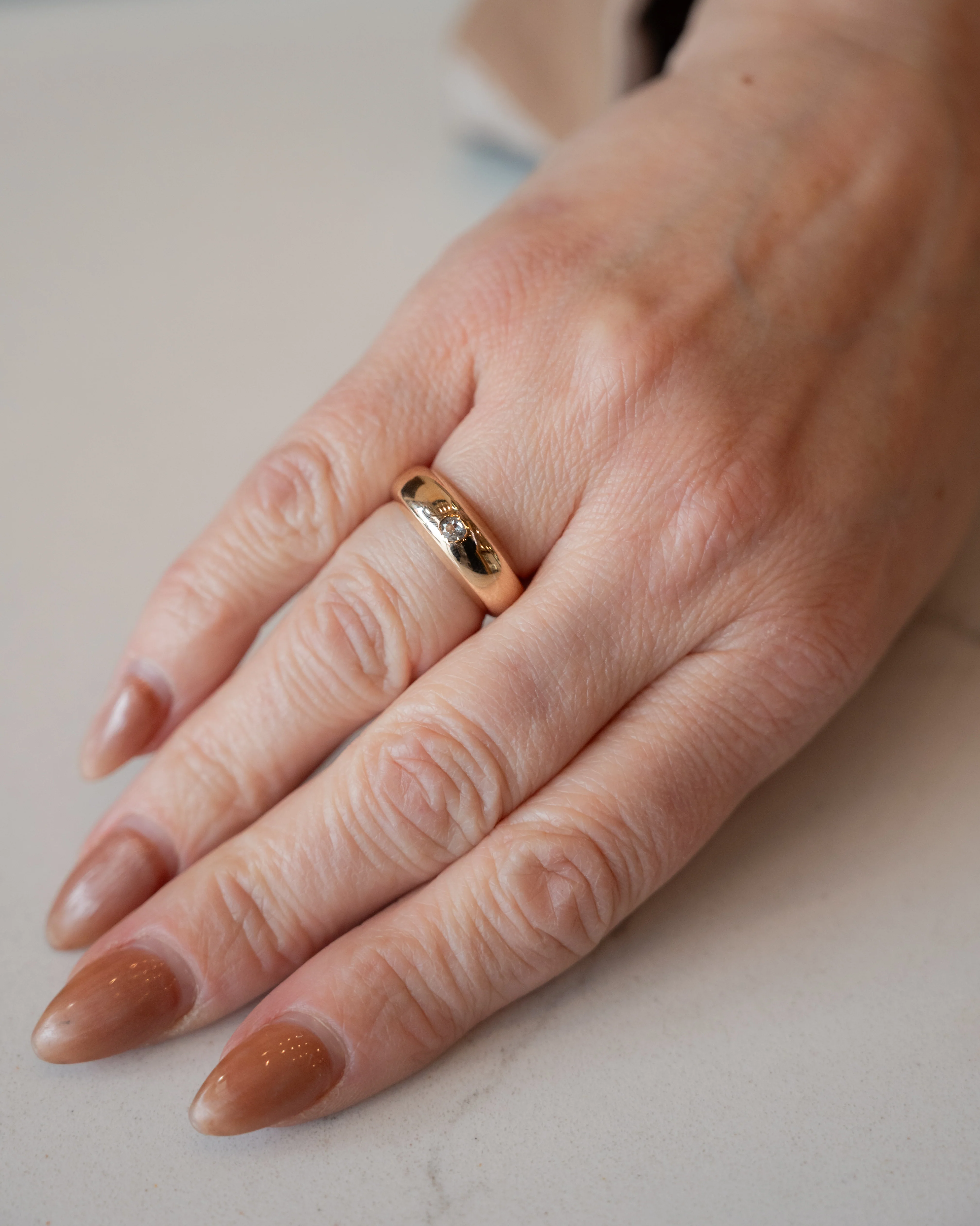 .14 Victorian Antique Mine Diamond Ring in 14k - Image 7