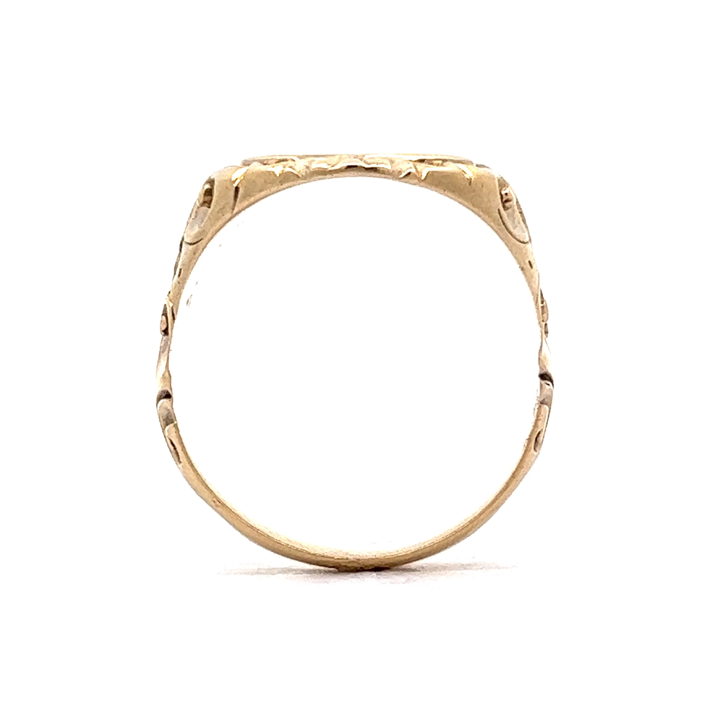 Victorian 14K Yellow Gold Shield Signet Ring - Image 4