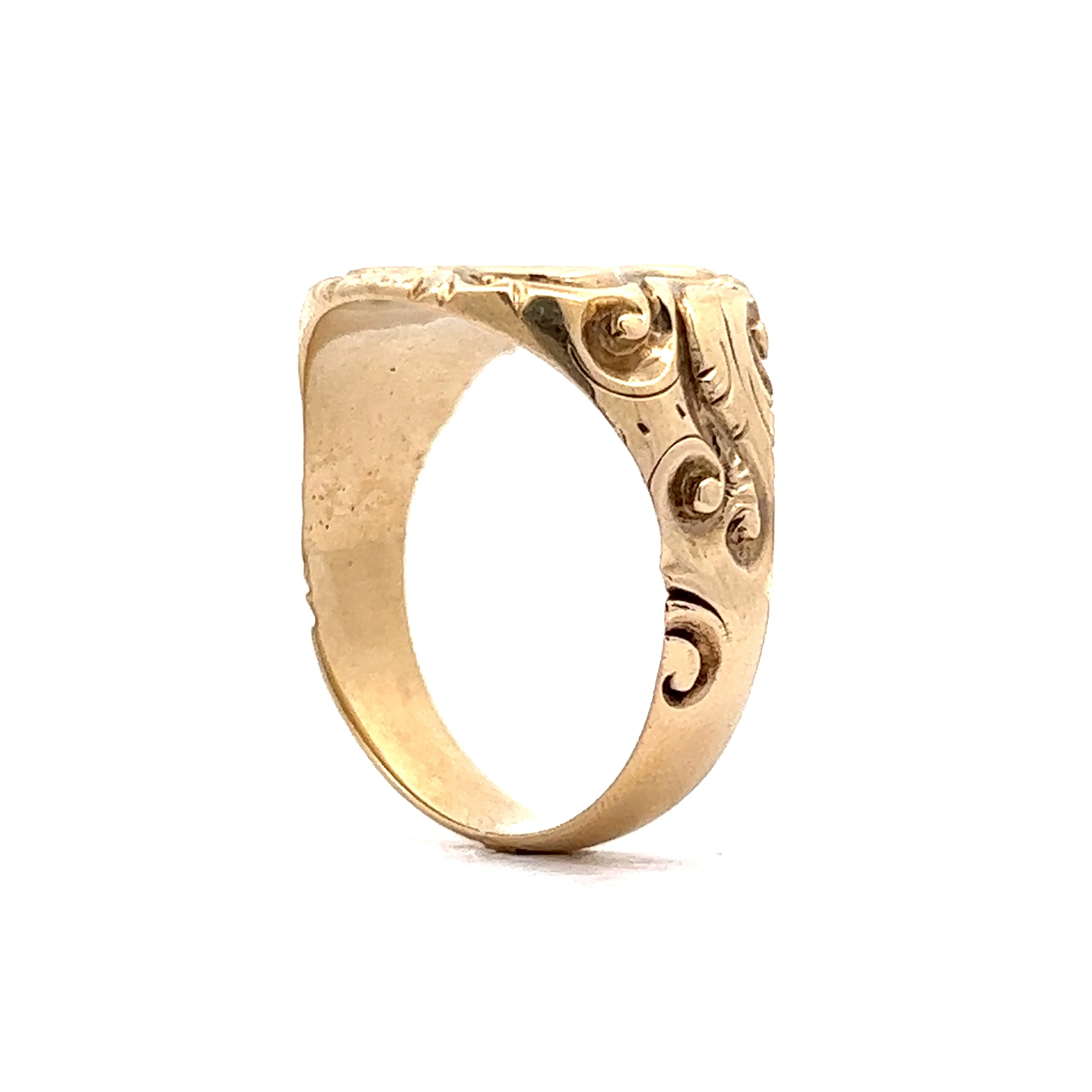 Victorian 14K Yellow Gold Shield Signet Ring - Image 5