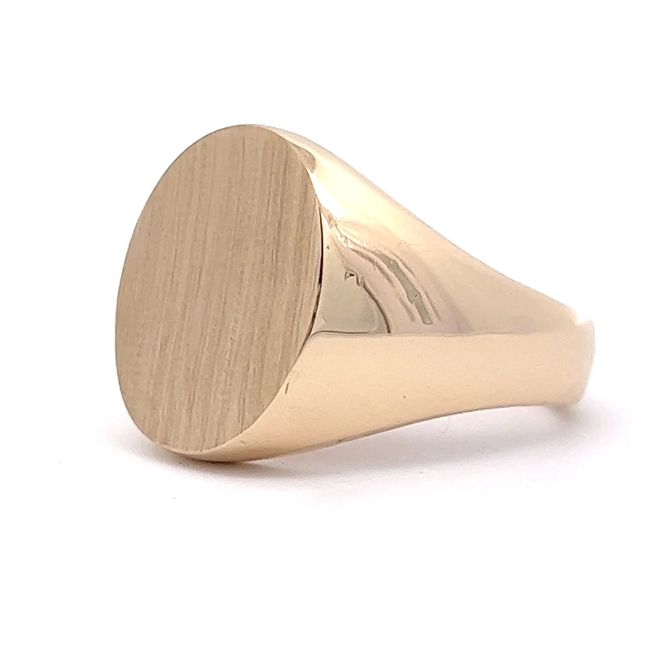 Large Signet Ring in 14k Yellow Gold - Image 2