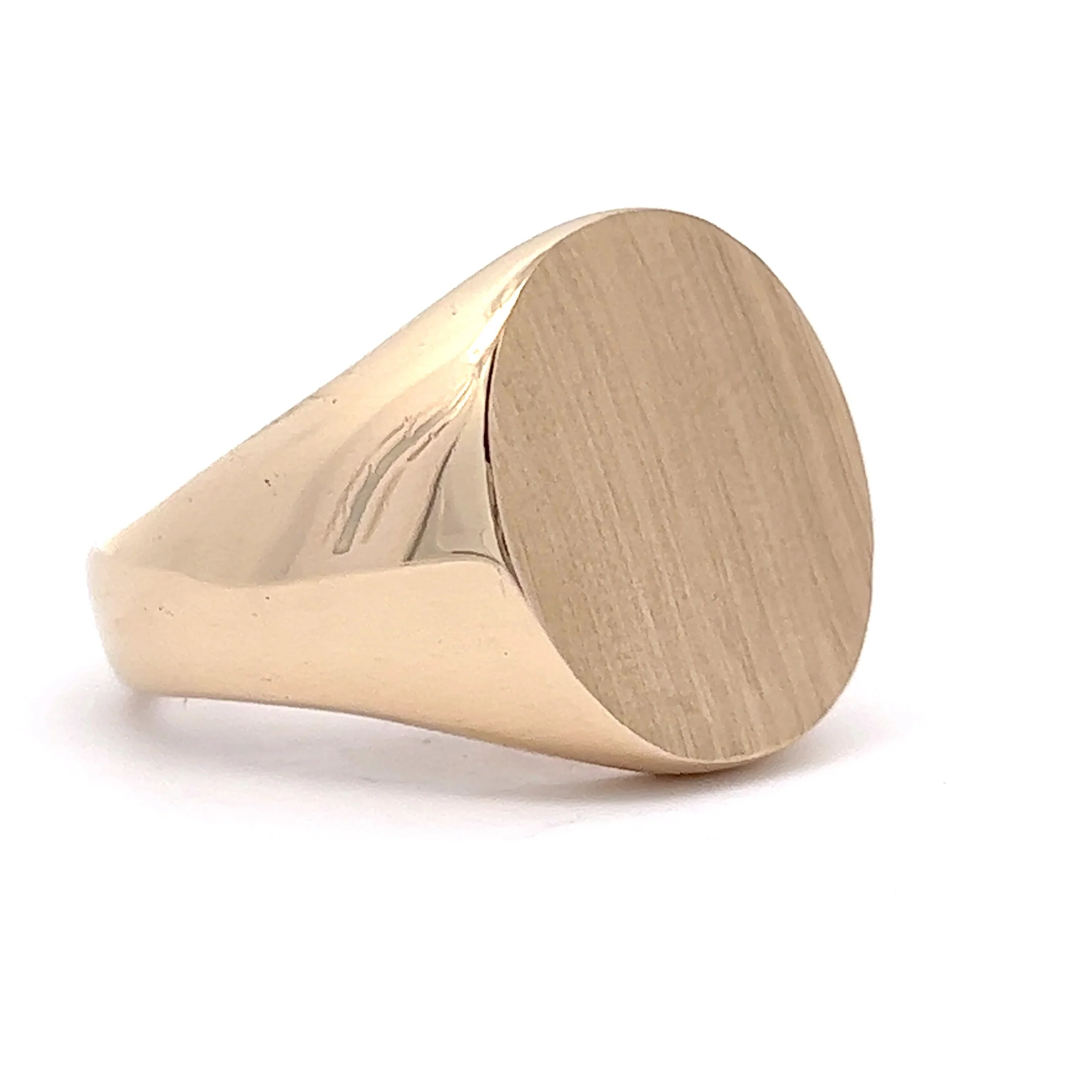 Large Signet Ring in 14k Yellow Gold - Image 3