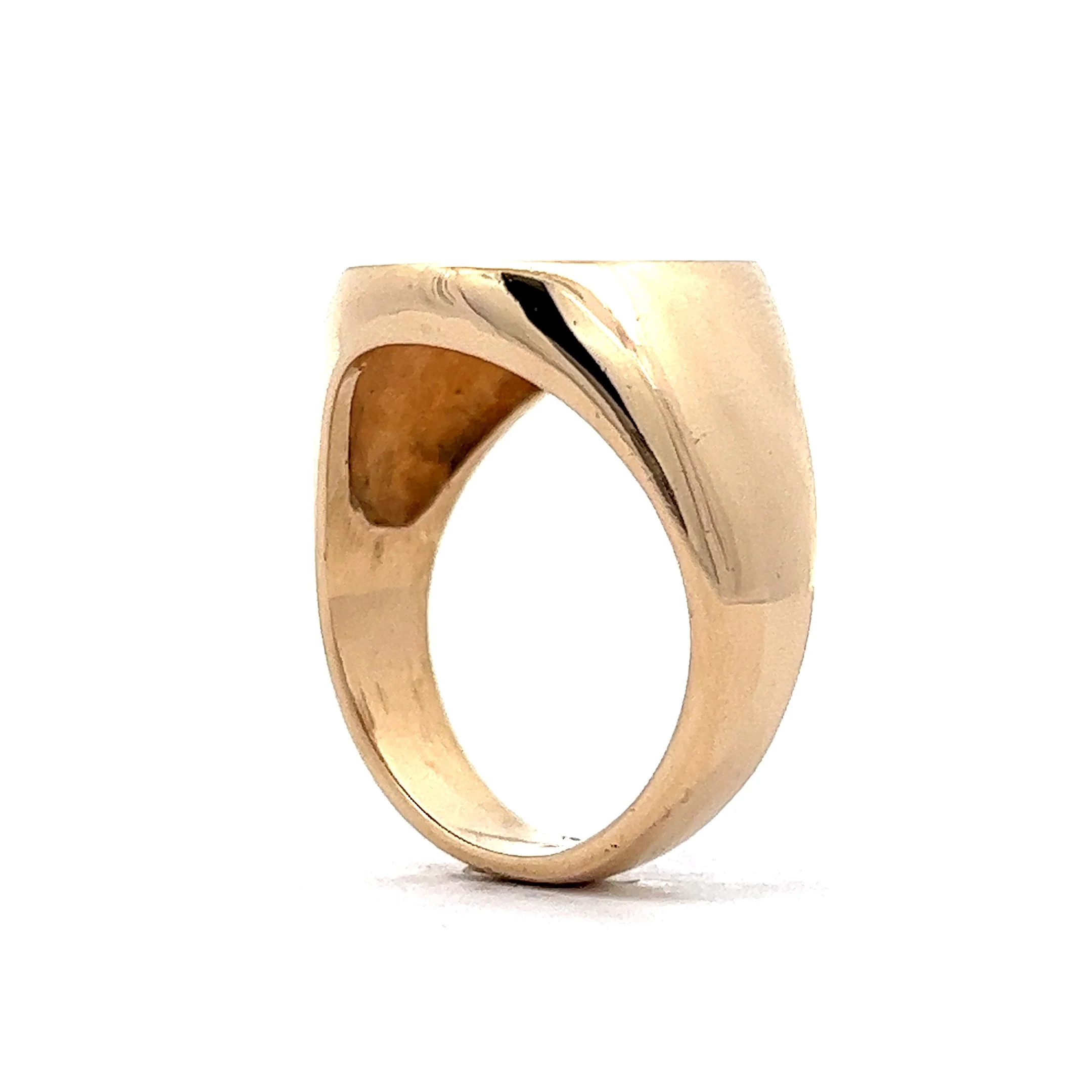 Large Signet Ring in 14k Yellow Gold - Image 5