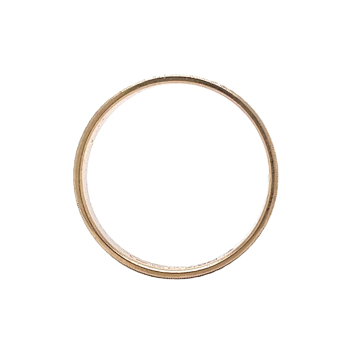 Vintage Retro Men's Wedding Band in 14k Yellow Gold - Image 4