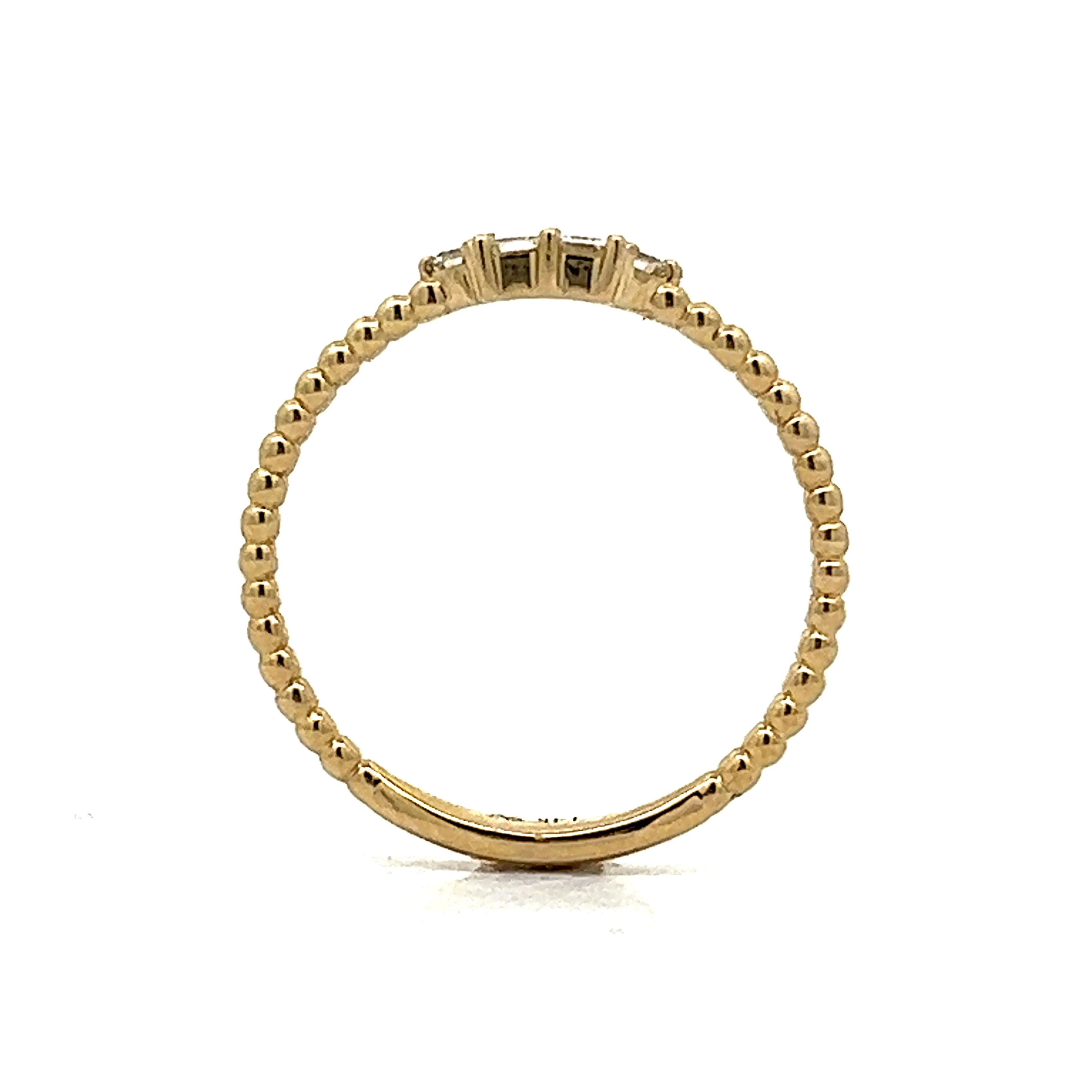 .15 Baguette Diamond Stacking Ring in Yellow Gold - Image 4