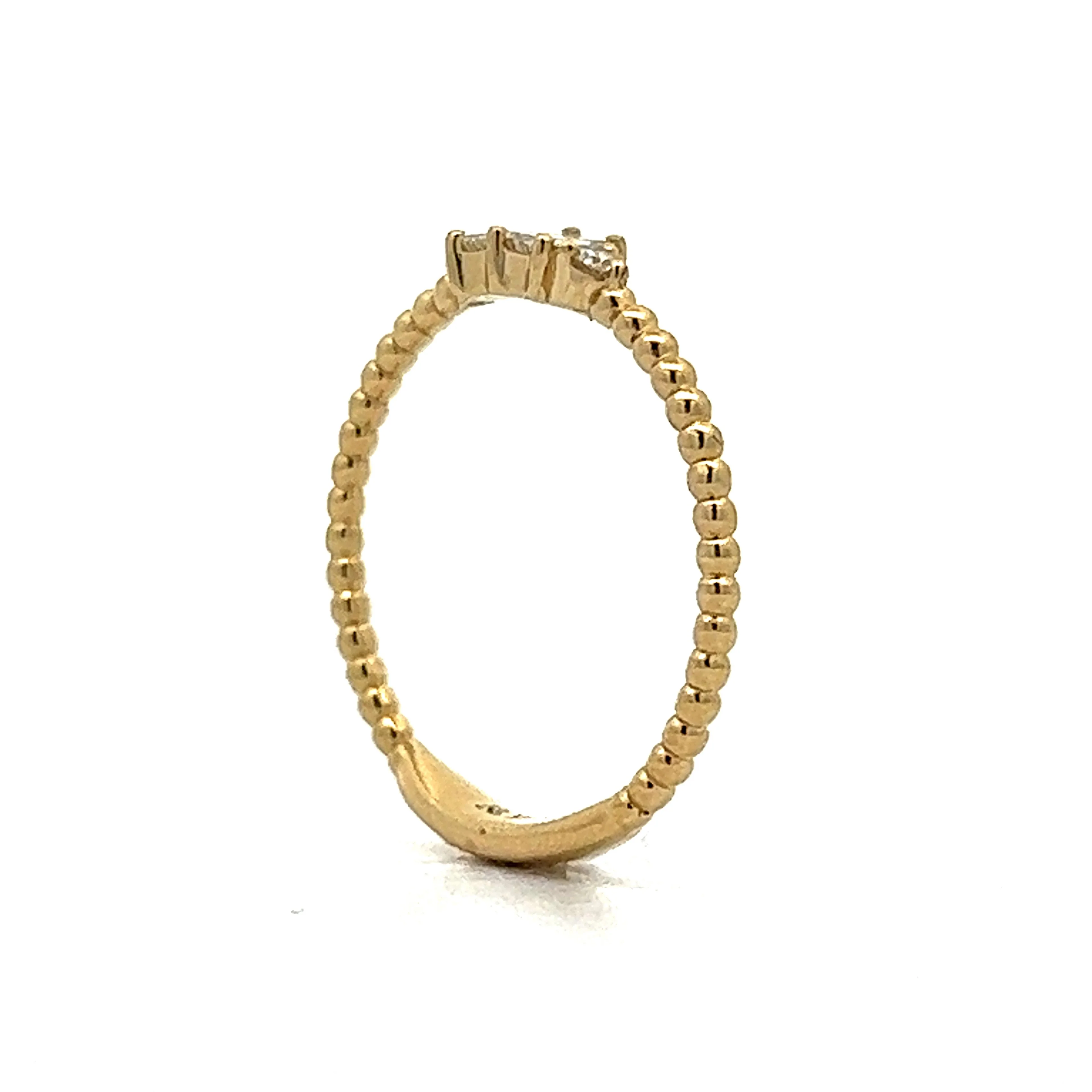 .15 Baguette Diamond Stacking Ring in Yellow Gold - Image 5