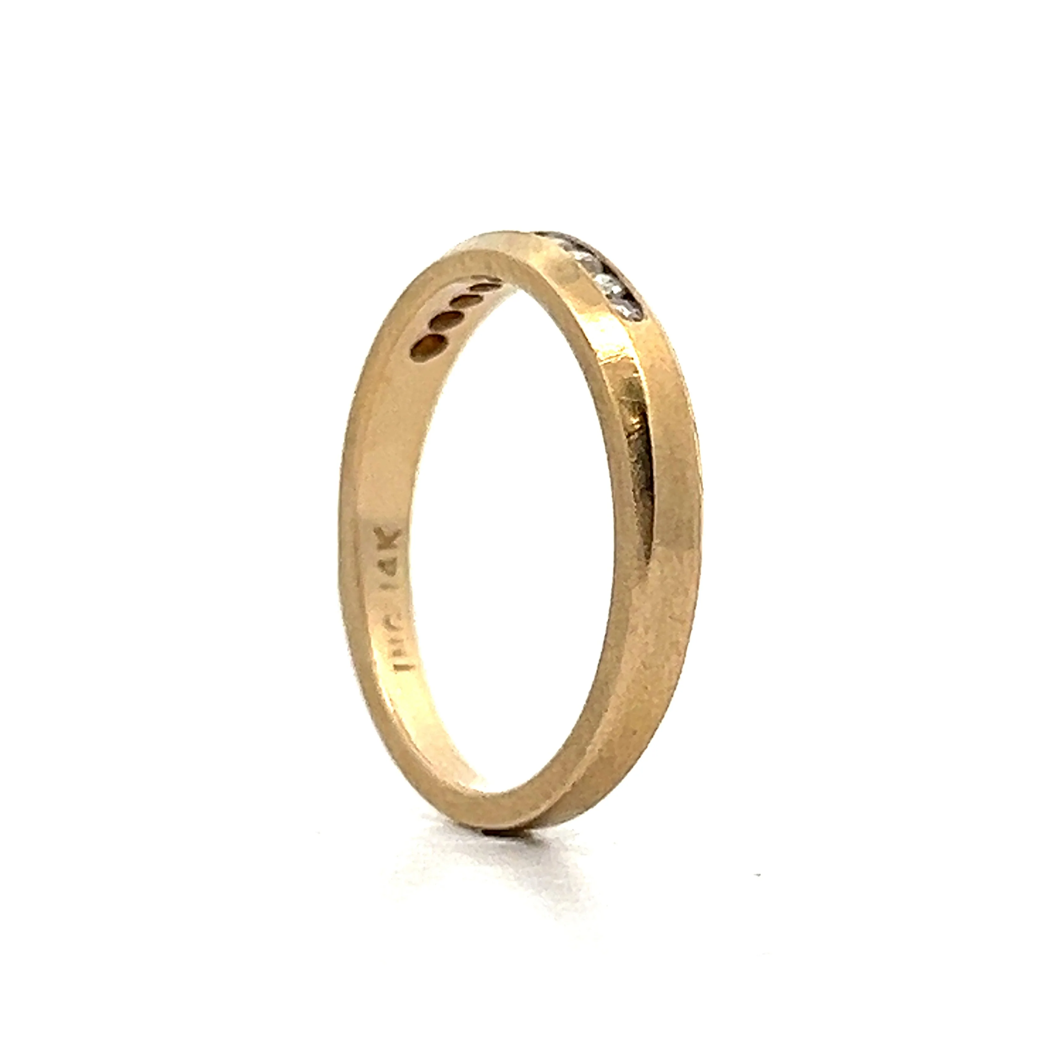 .15 Diamond Channel Set Wedding Band in Yellow Gold - Image 5