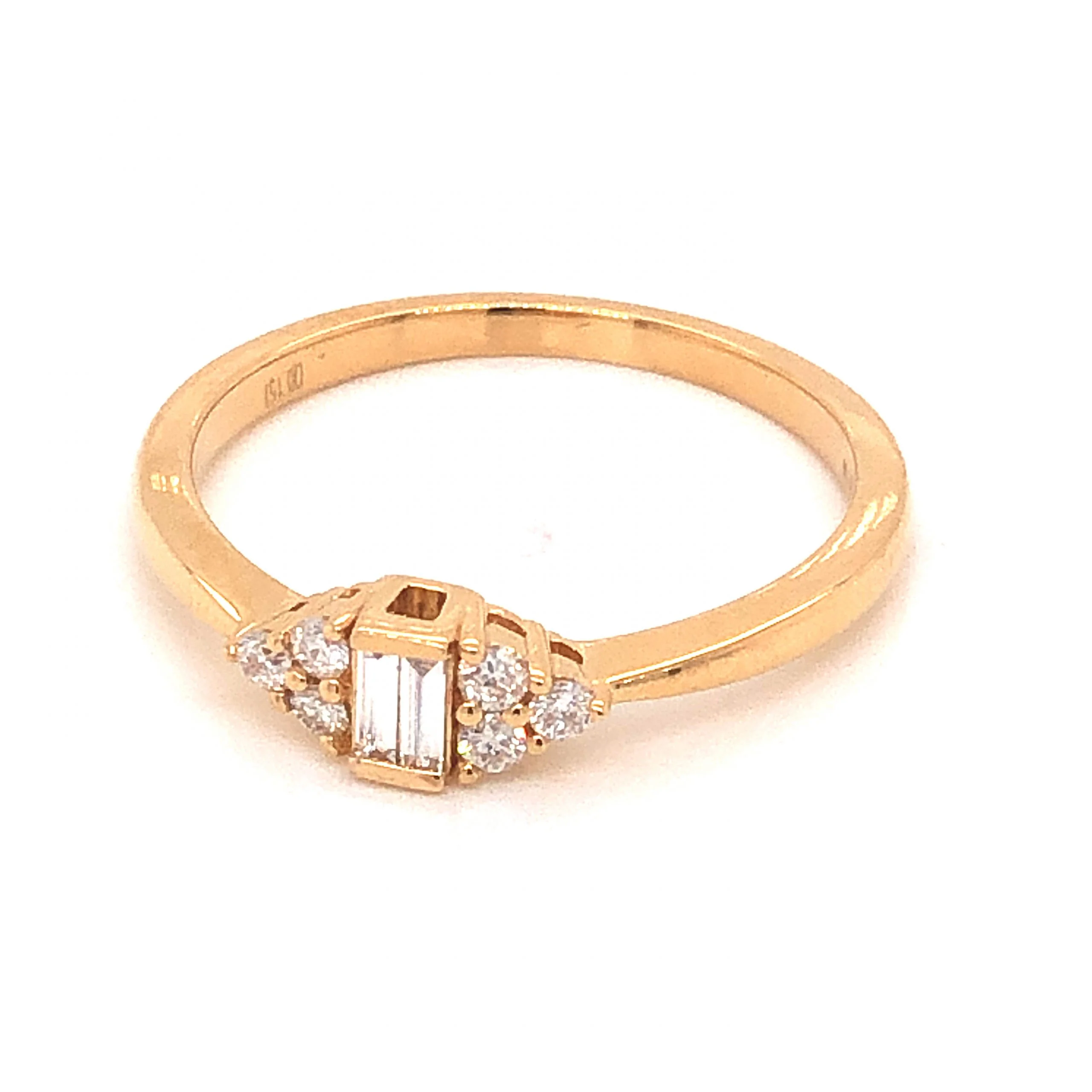 .15 Diamond Cluster Stacking Ring in 18k Yellow Gold - Image 2