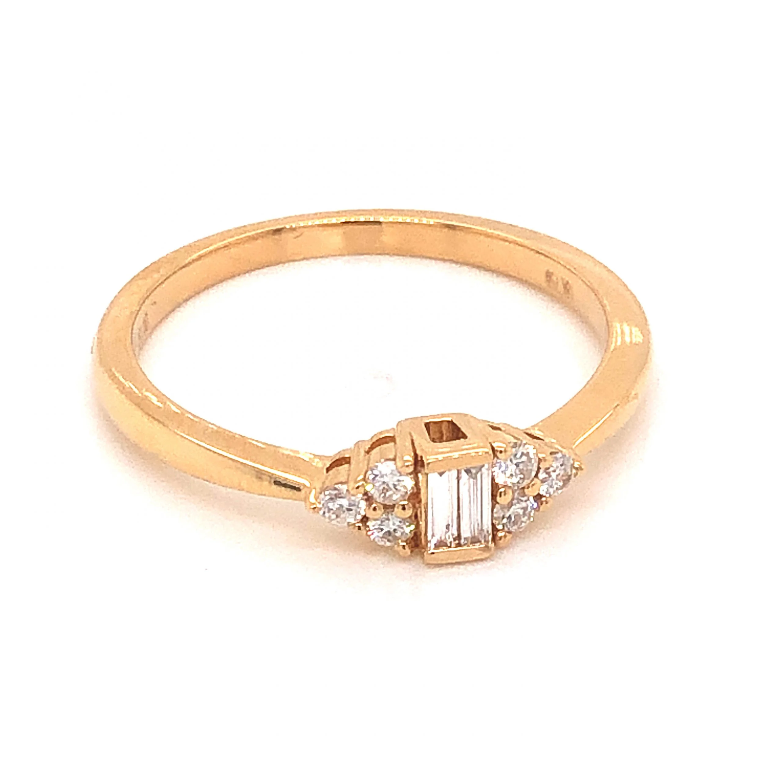 .15 Diamond Cluster Stacking Ring in 18k Yellow Gold - Image 3