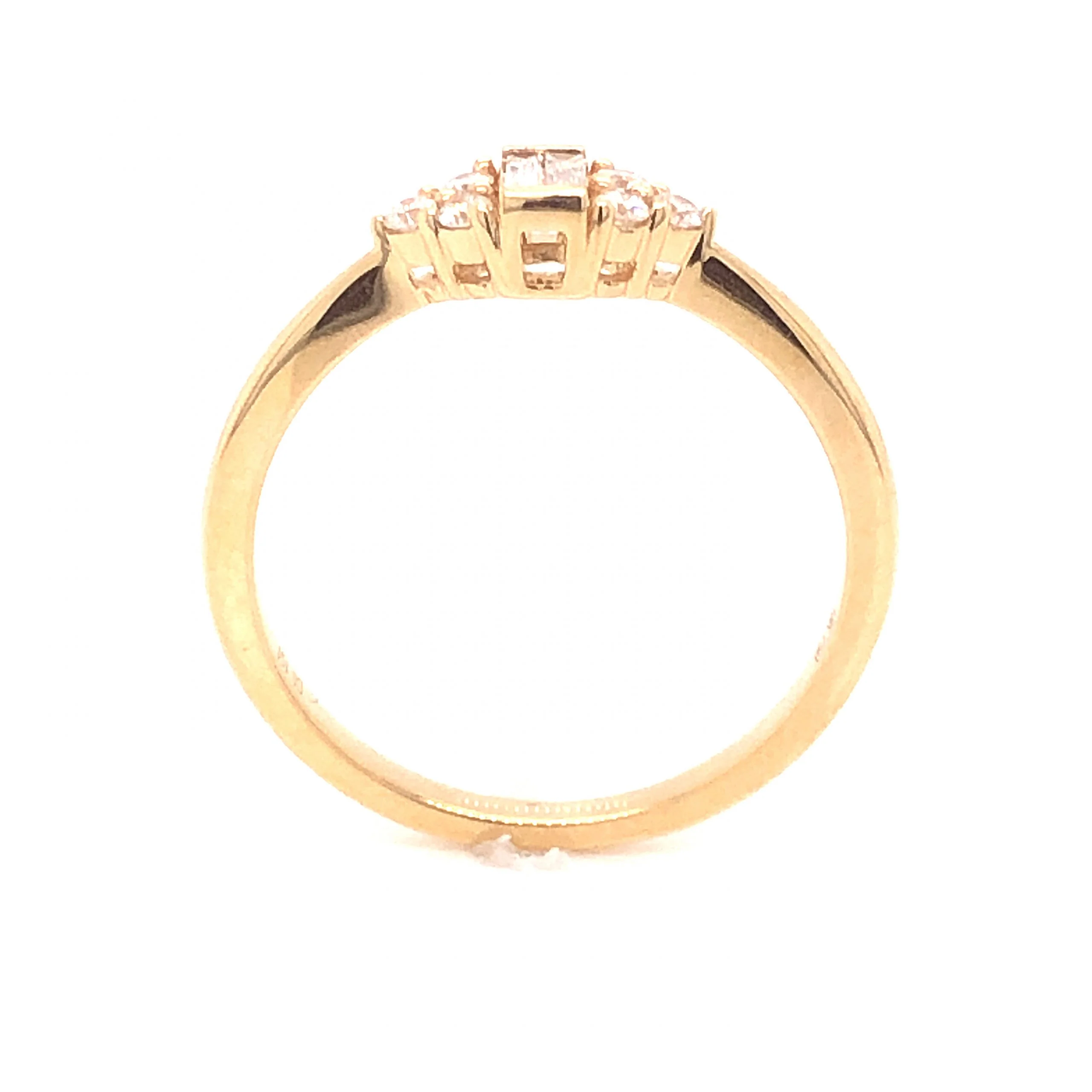 .15 Diamond Cluster Stacking Ring in 18k Yellow Gold - Image 4